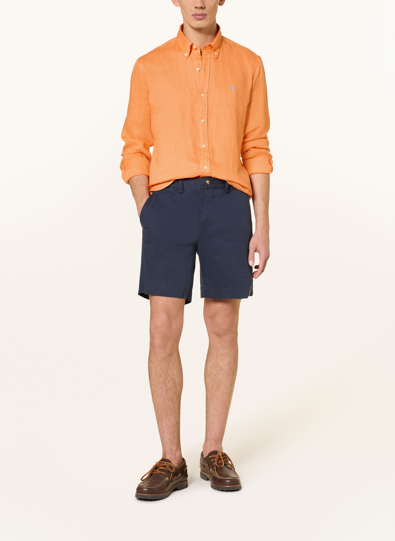 POLO RALPH LAUREN Leinenhemd Custom Fit: ORANGE