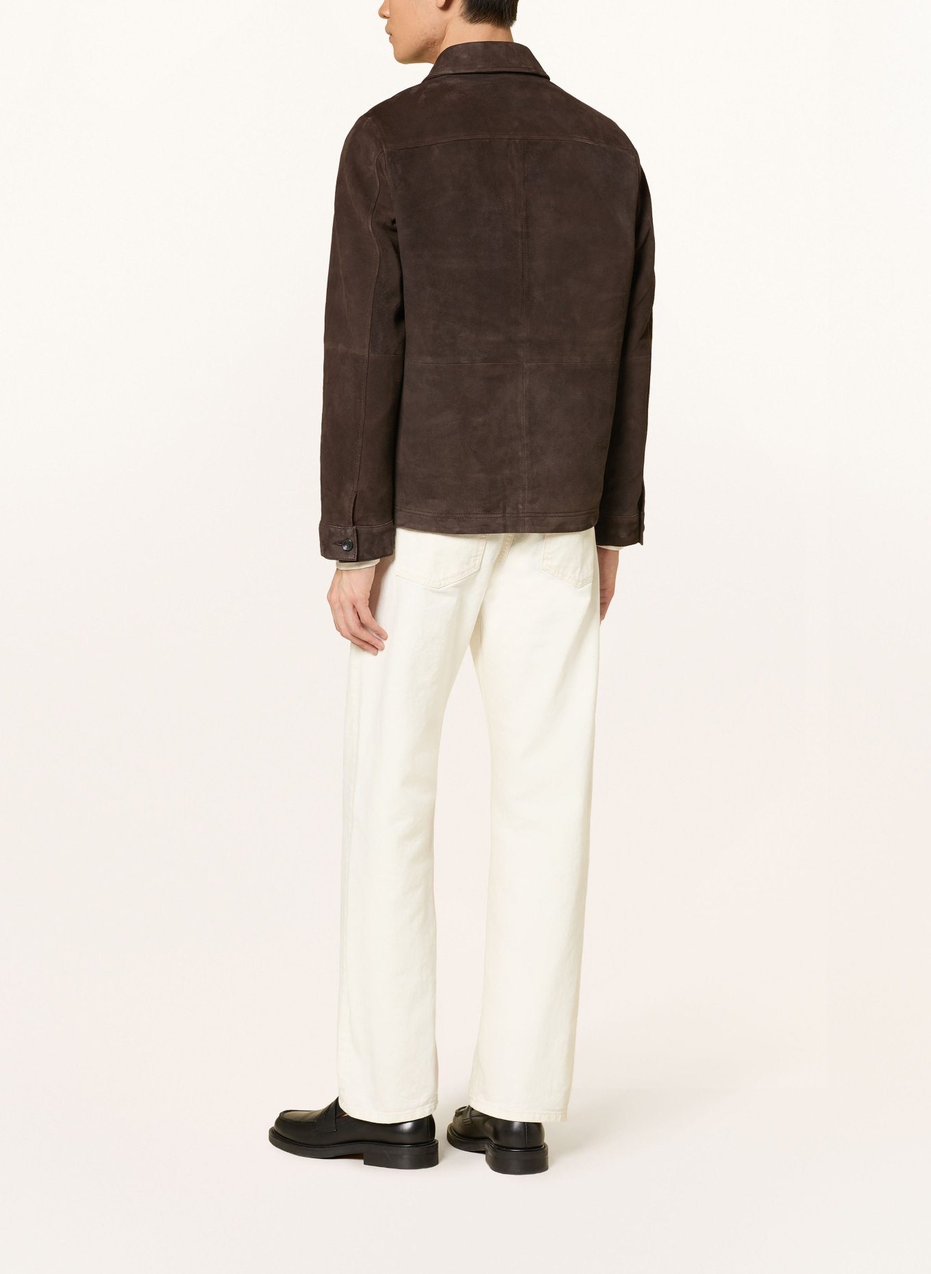 DRYKORN Kurtka skórzana JERSON: CIEMNOBRĄZOWY