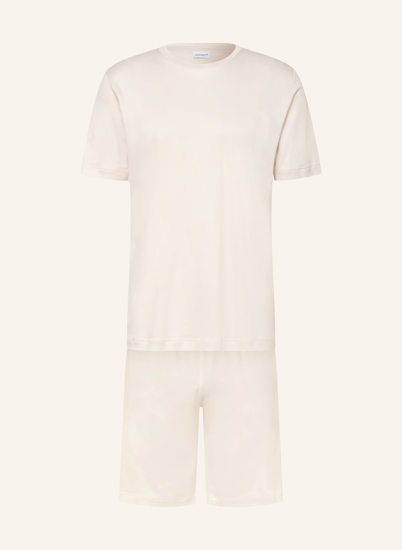 zimmerli Piżama z szortami SUSTAINABLE LUXURY: KREMOWY