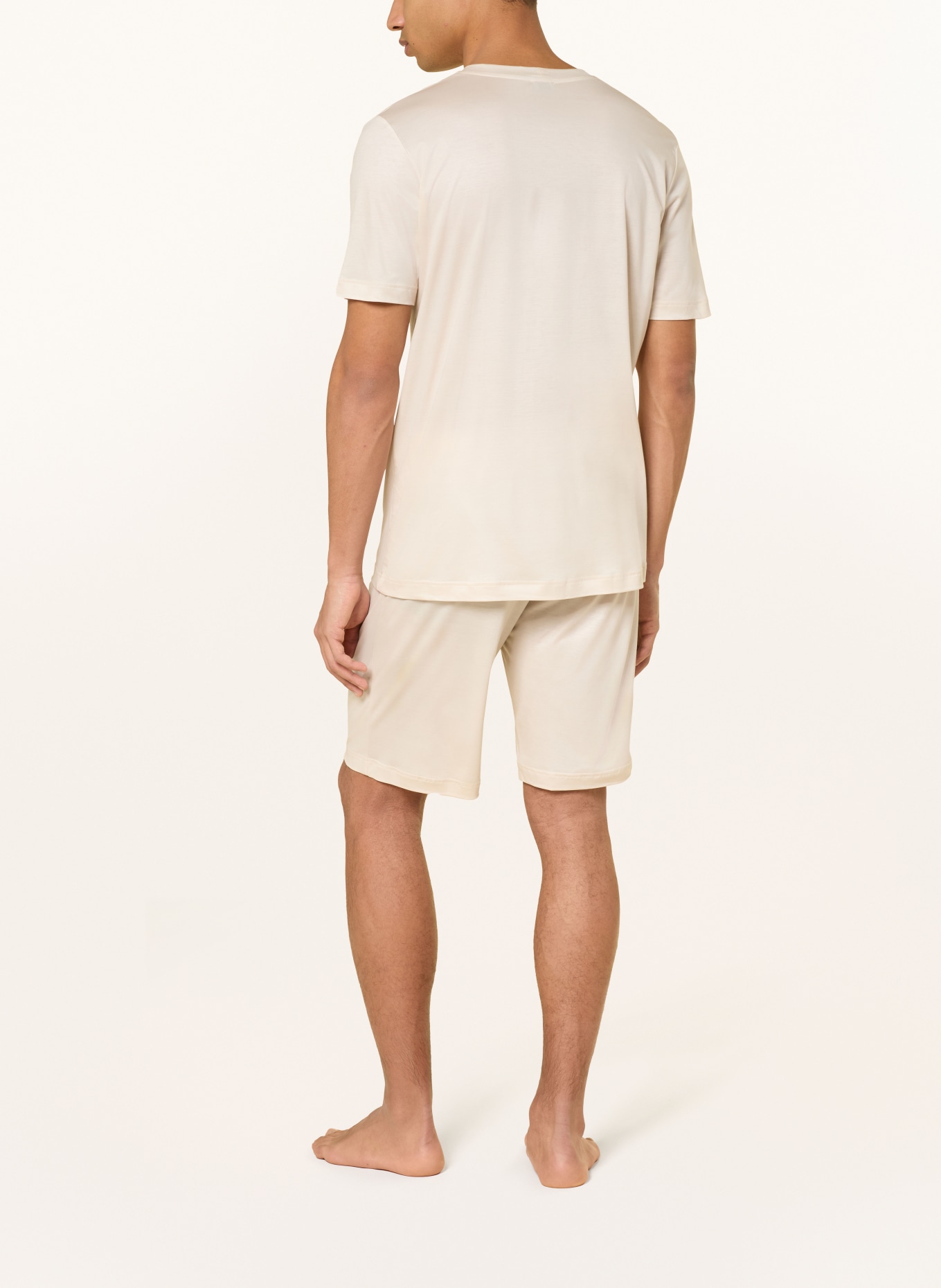 zimmerli Piżama z szortami SUSTAINABLE LUXURY: KREMOWY