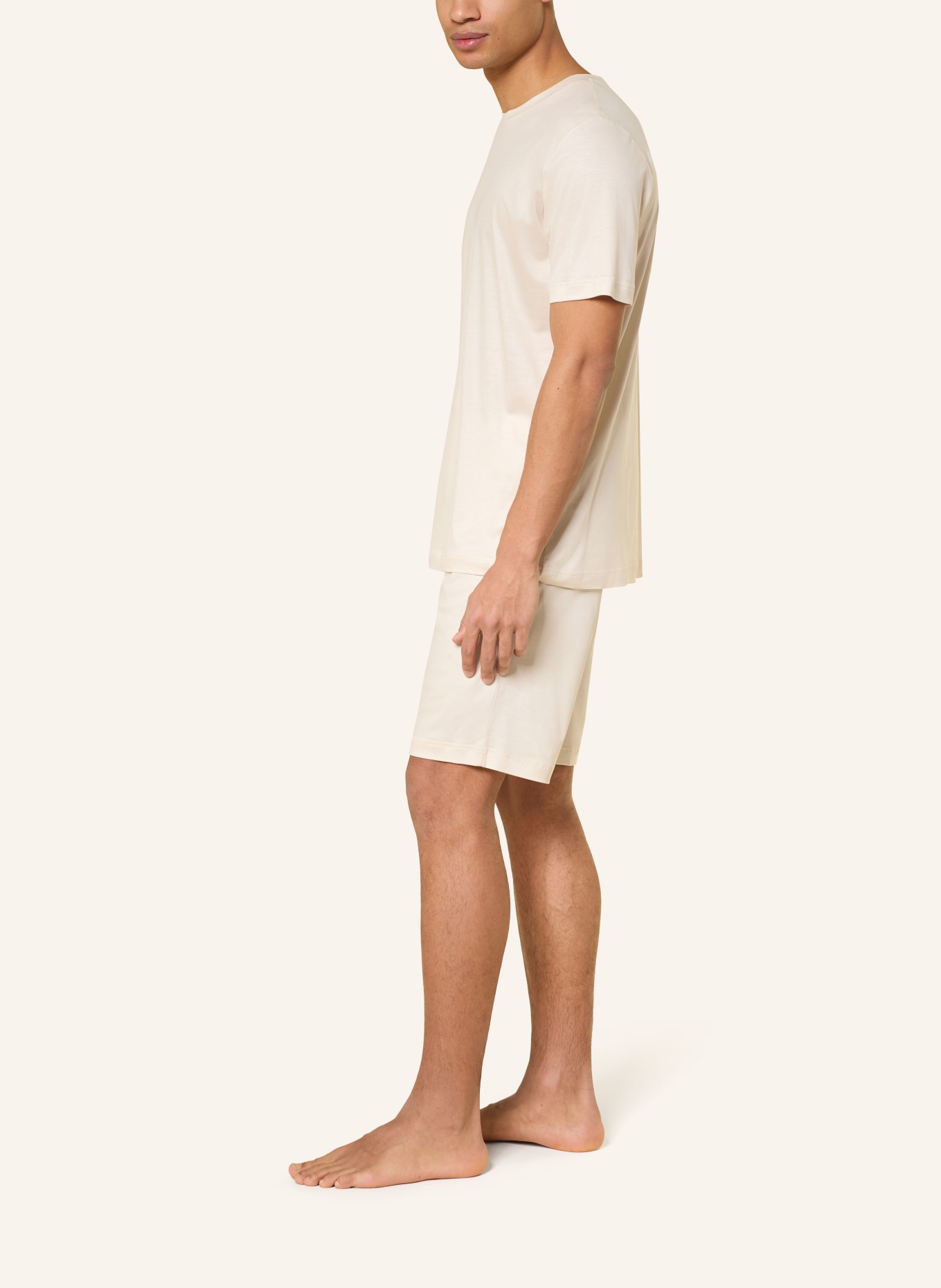 zimmerli Piżama z szortami SUSTAINABLE LUXURY: KREMOWY