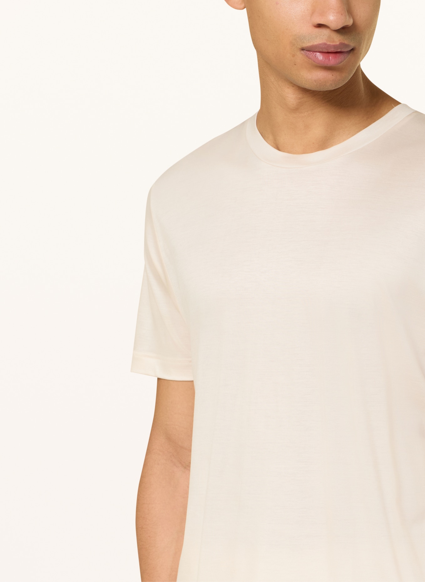 zimmerli Piżama z szortami SUSTAINABLE LUXURY: KREMOWY