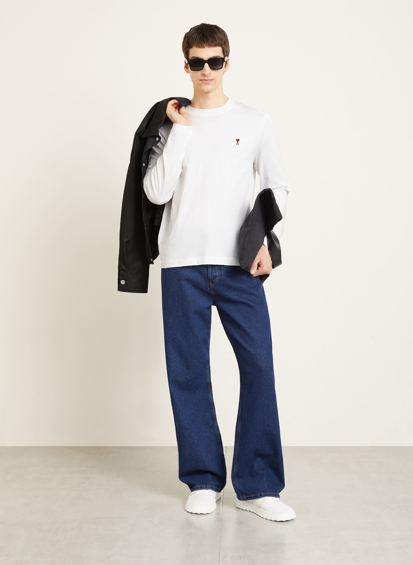 AMI PARIS Long sleeve shirt: WHITE