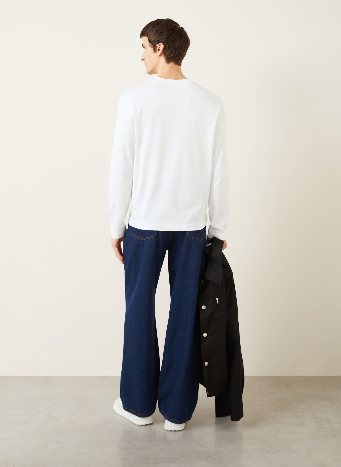 AMI PARIS Long sleeve shirt: WHITE