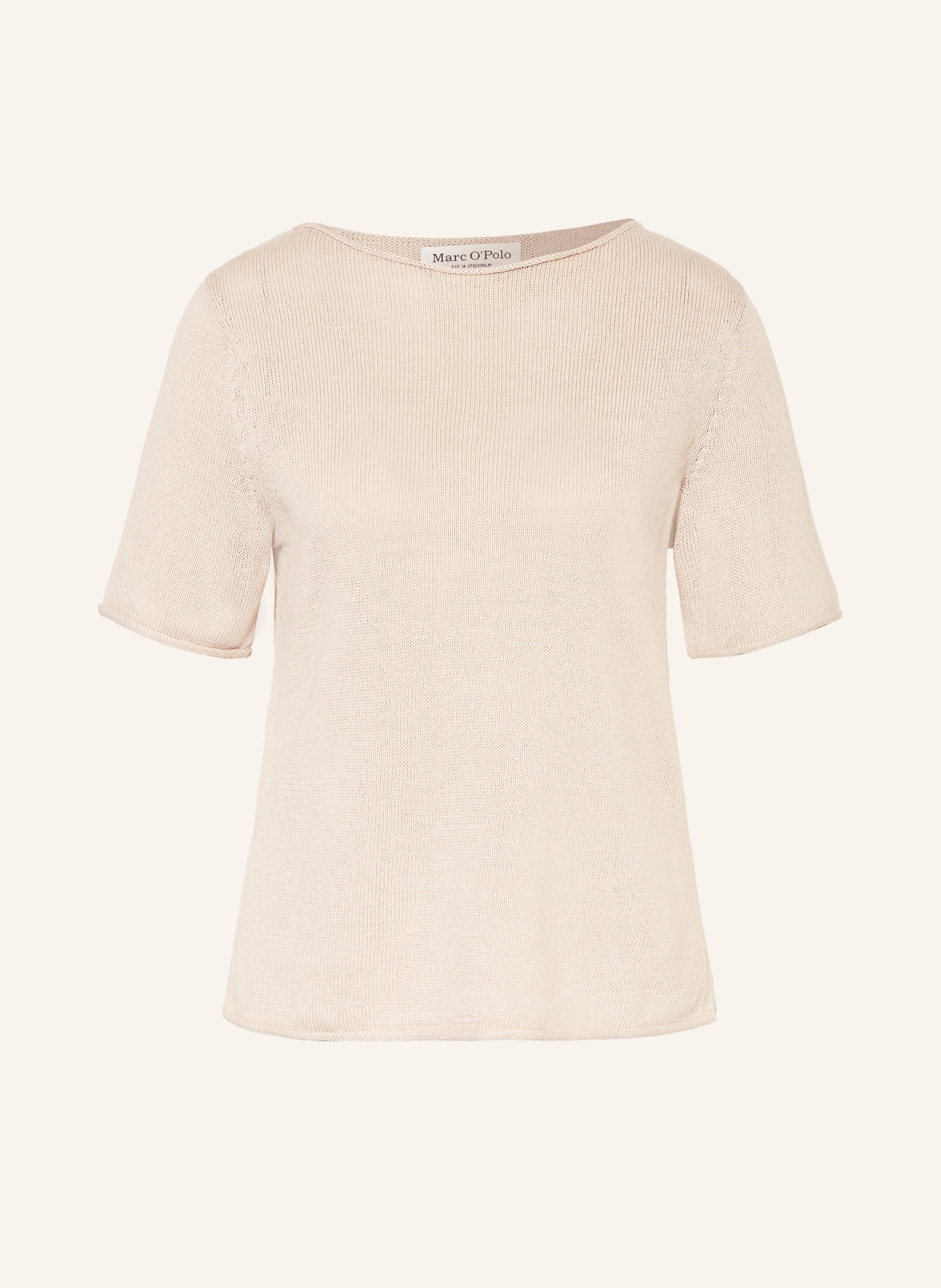 Marc O'Polo Strickshirt mit Leinen: BEIGE