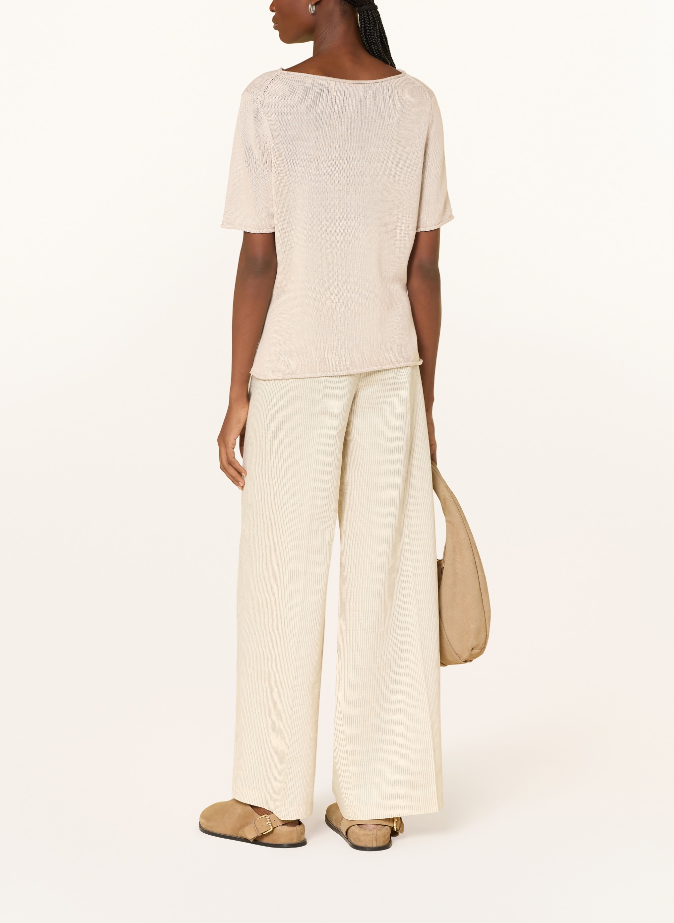 Marc O'Polo Strickshirt mit Leinen: BEIGE