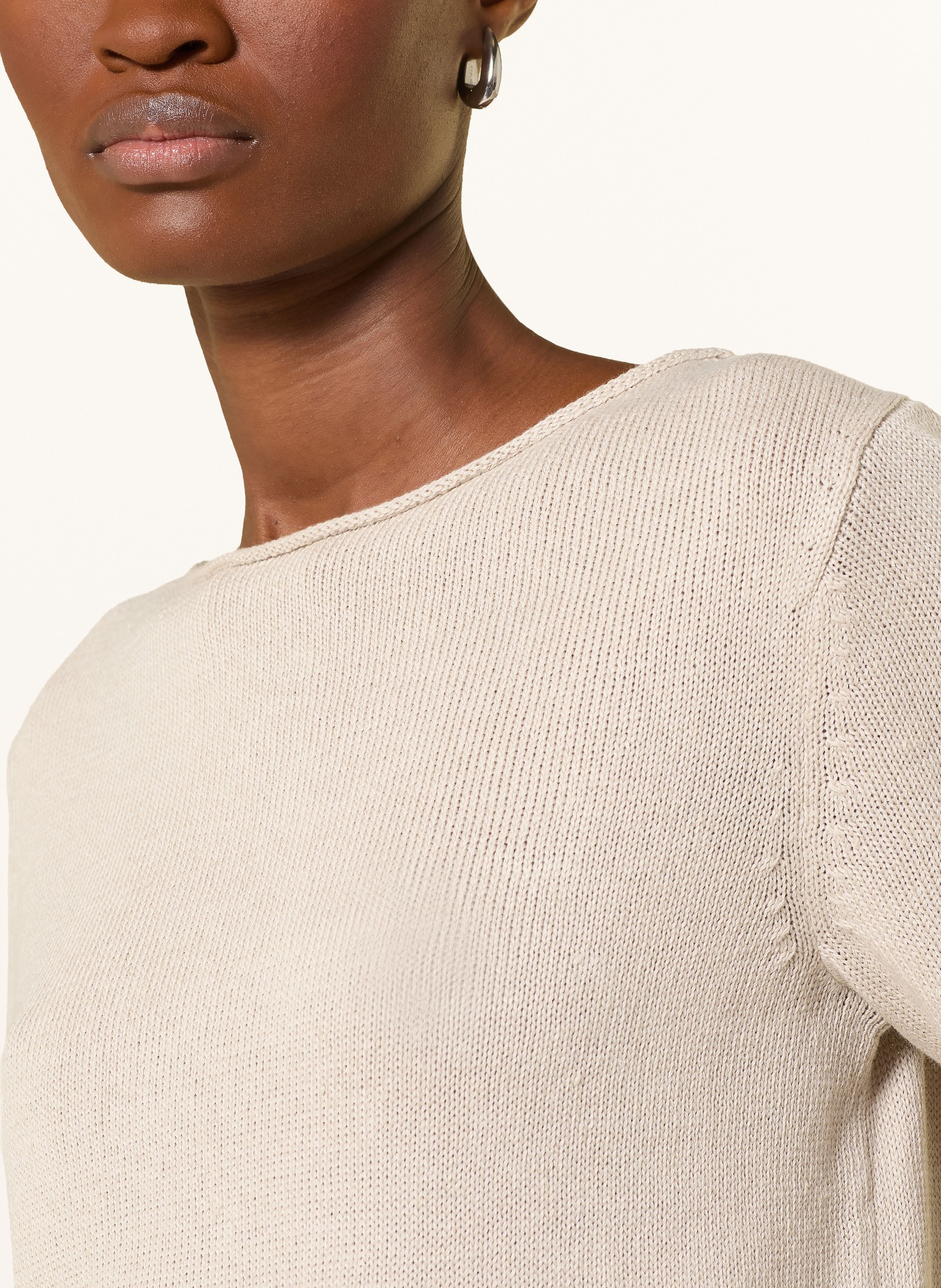 Marc O'Polo Strickshirt mit Leinen: BEIGE