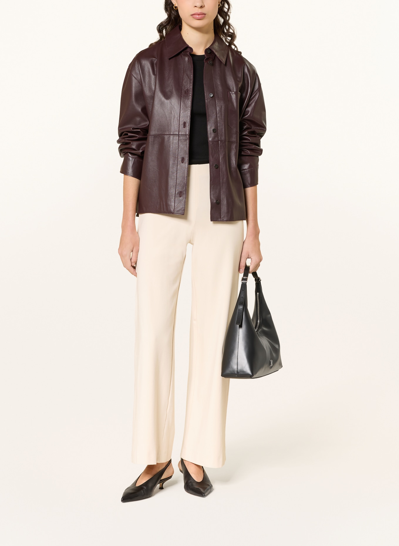 SEDUCTIVE Marlene kalhoty KIMBERLY z jersey: KRÉMOVÁ