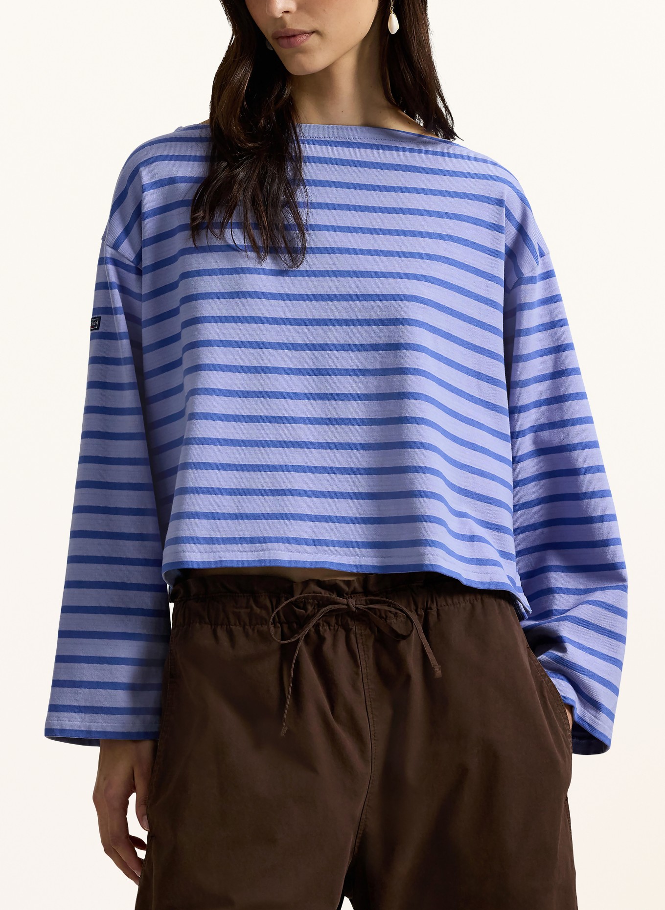 POLO RALPH LAUREN Tričko s dlouhým rukávem: TMAVĚ MODRÁ / MODRÁ