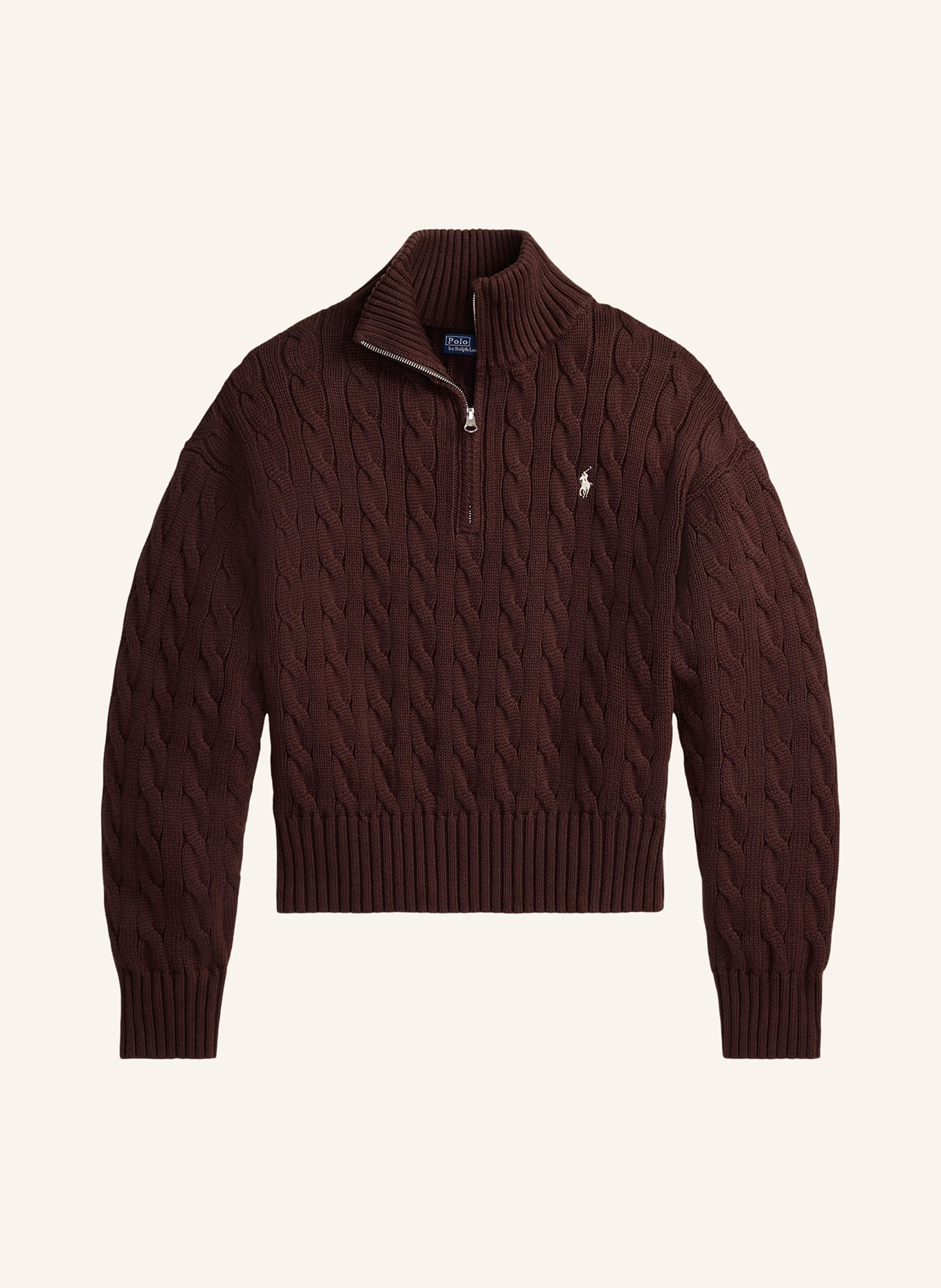 POLO RALPH LAUREN Troyer: DUNKELBRAUN / CREME