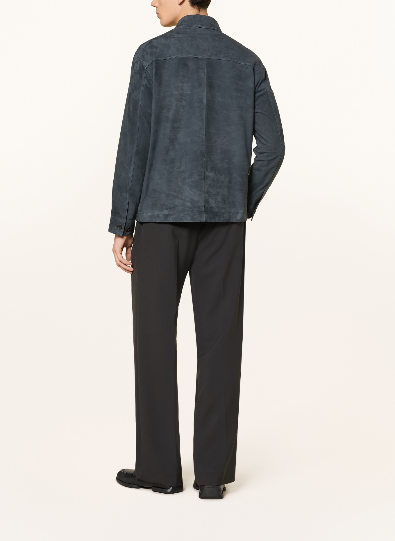 ARMA Overjacket ze skóry MEX: GRANATOWY