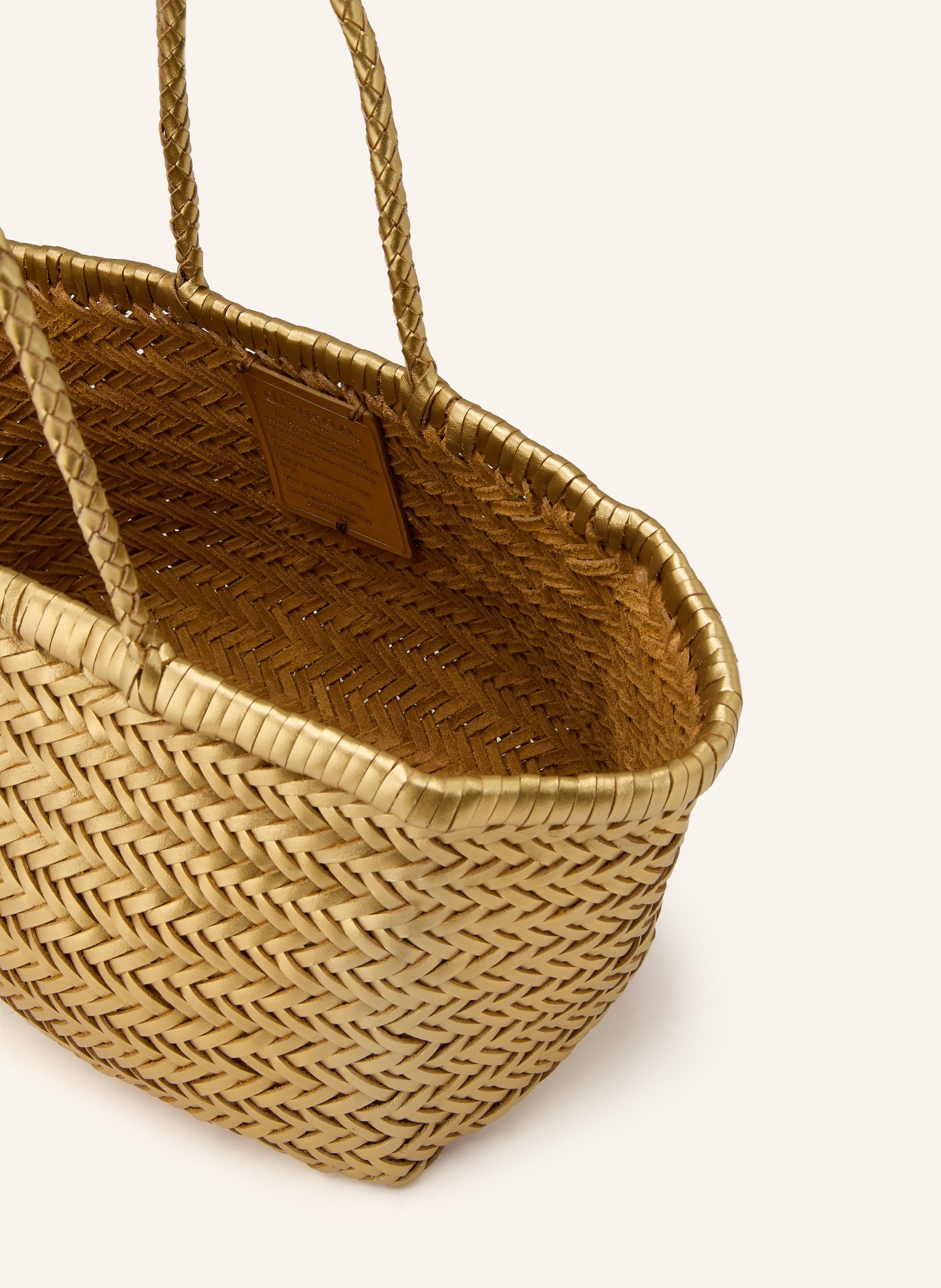 DRAGON DIFFUSION Handtasche BAMBOO TRIPLE JUMP SMALL: GOLD