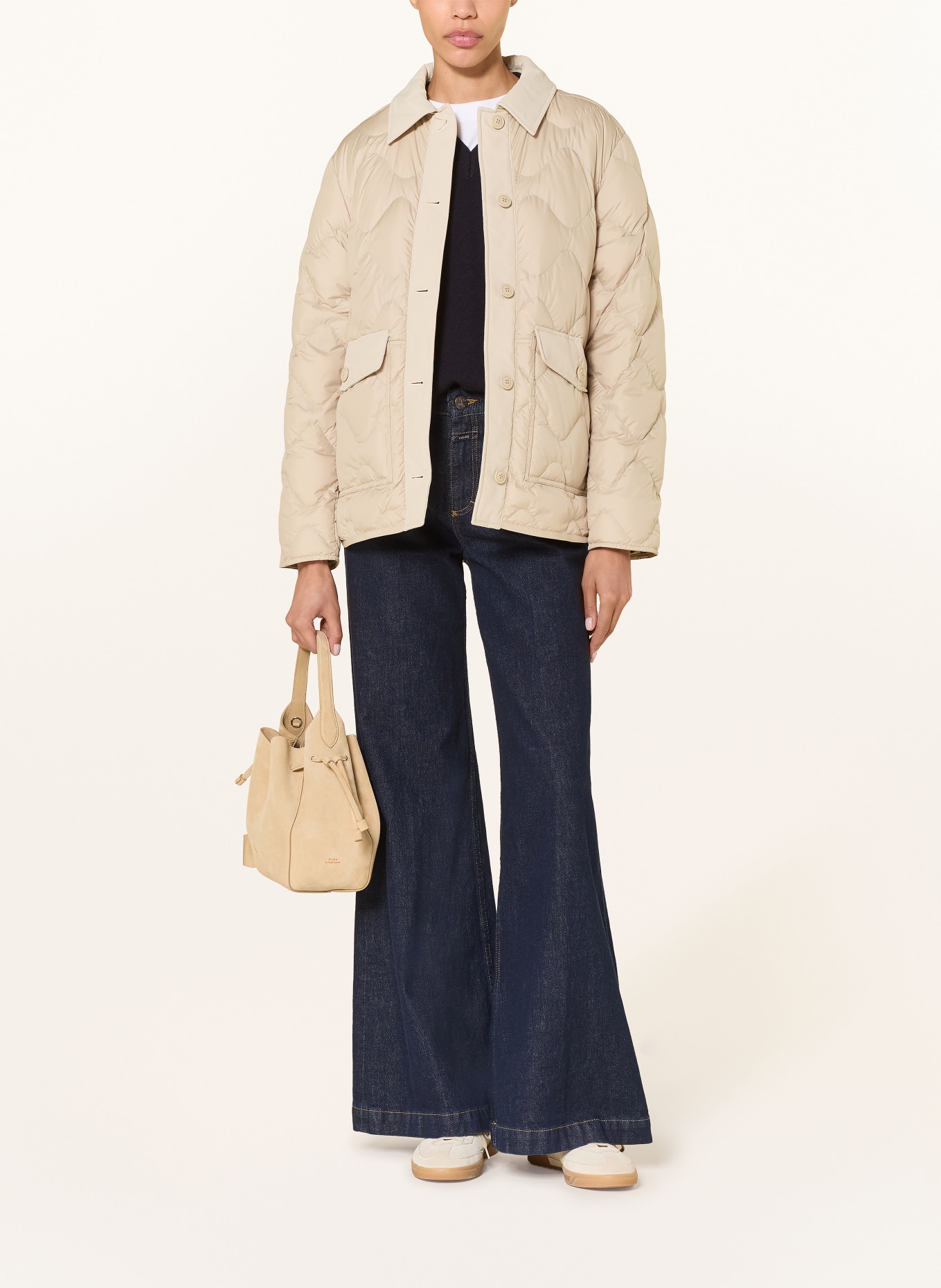 WOOLRICH Prošívaná bunda HERITAGE: SVĚTLE HNĚDÁ