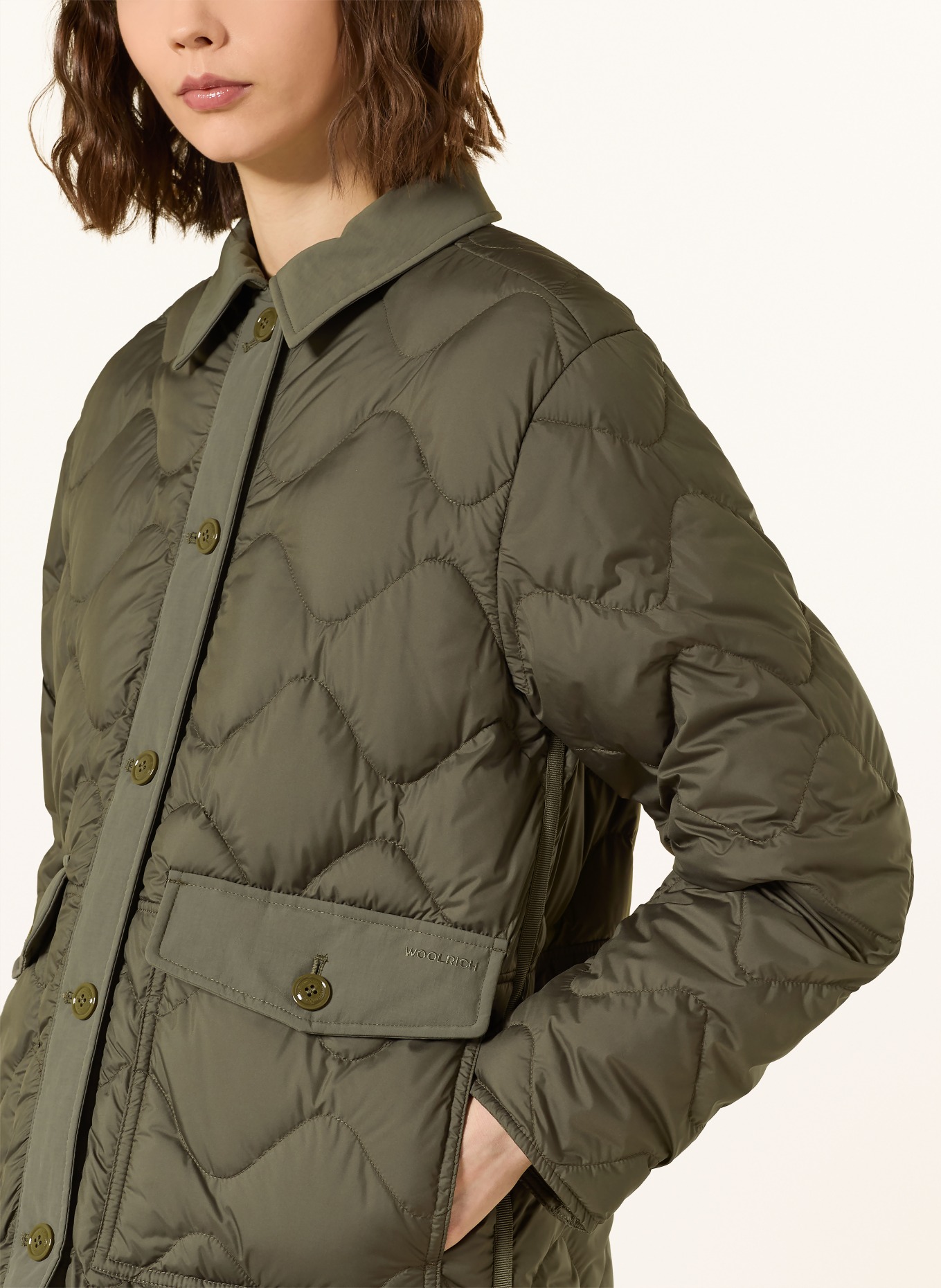 WOOLRICH Prošívaná bunda HERITAGE: KHAKI