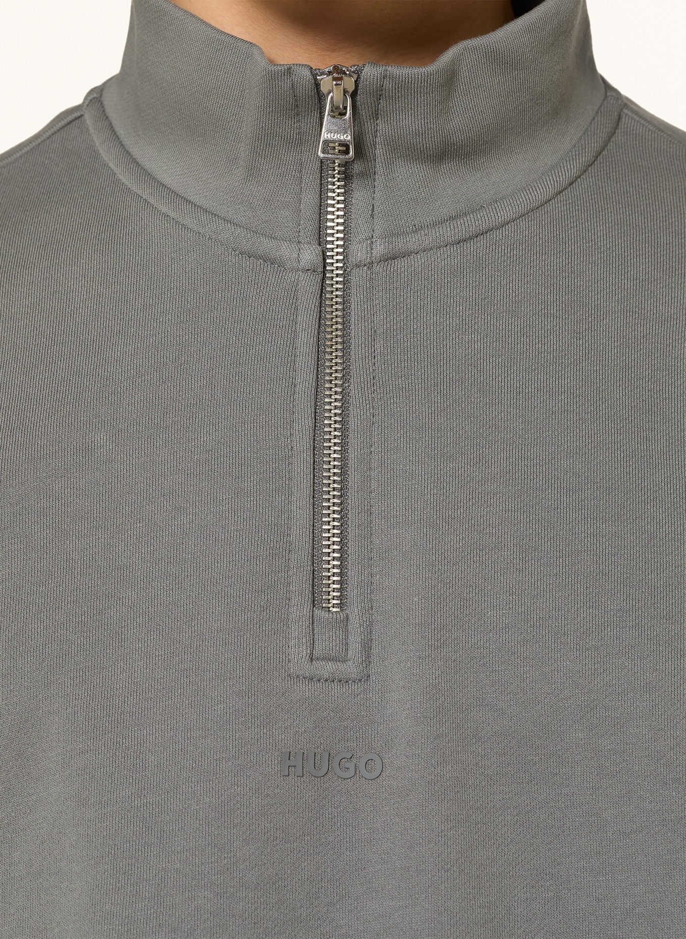HUGO Sweat-Troyer DURTY: GRAU