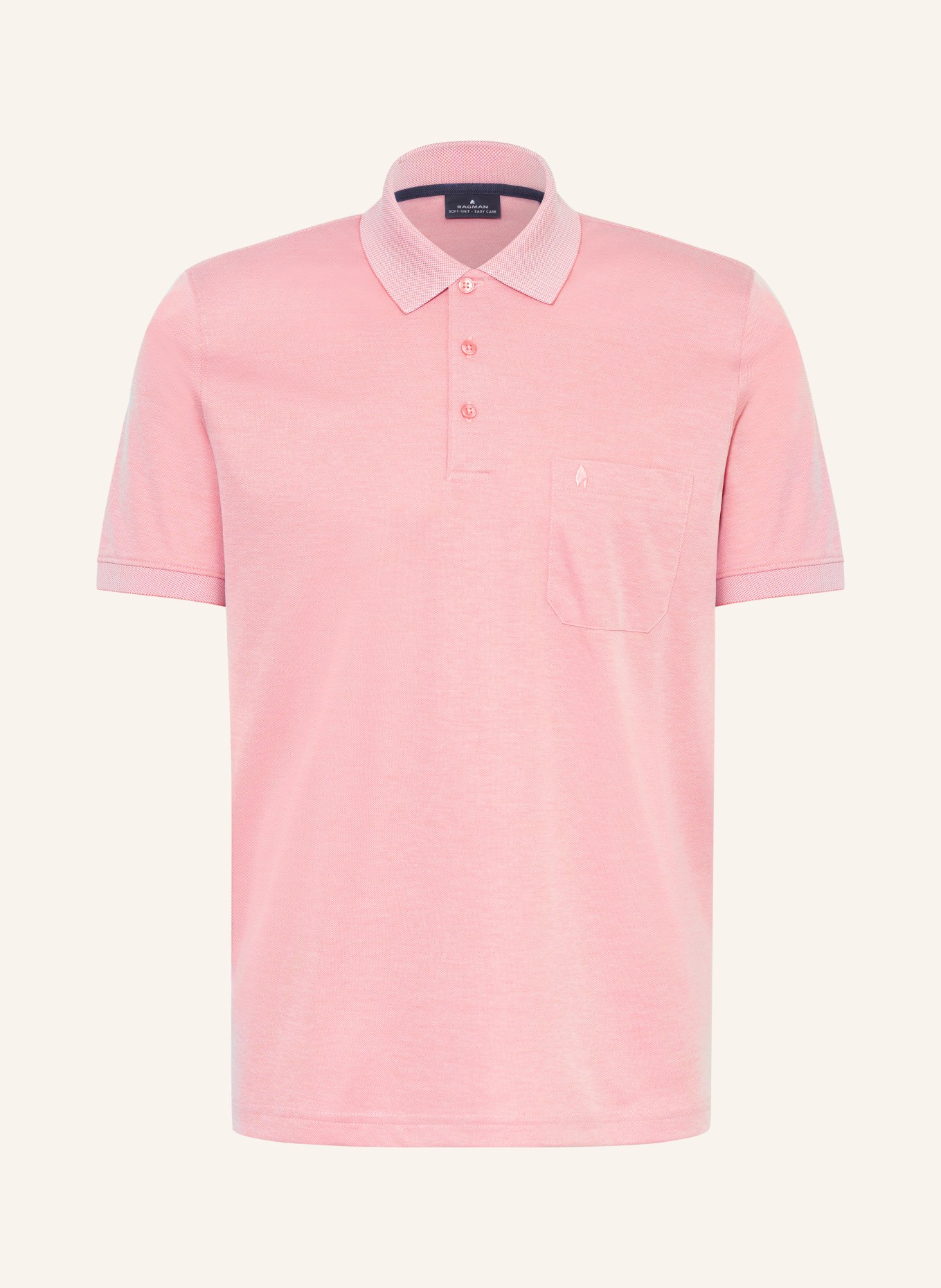 RAGMAN Piqué-Poloshirt: ROSA