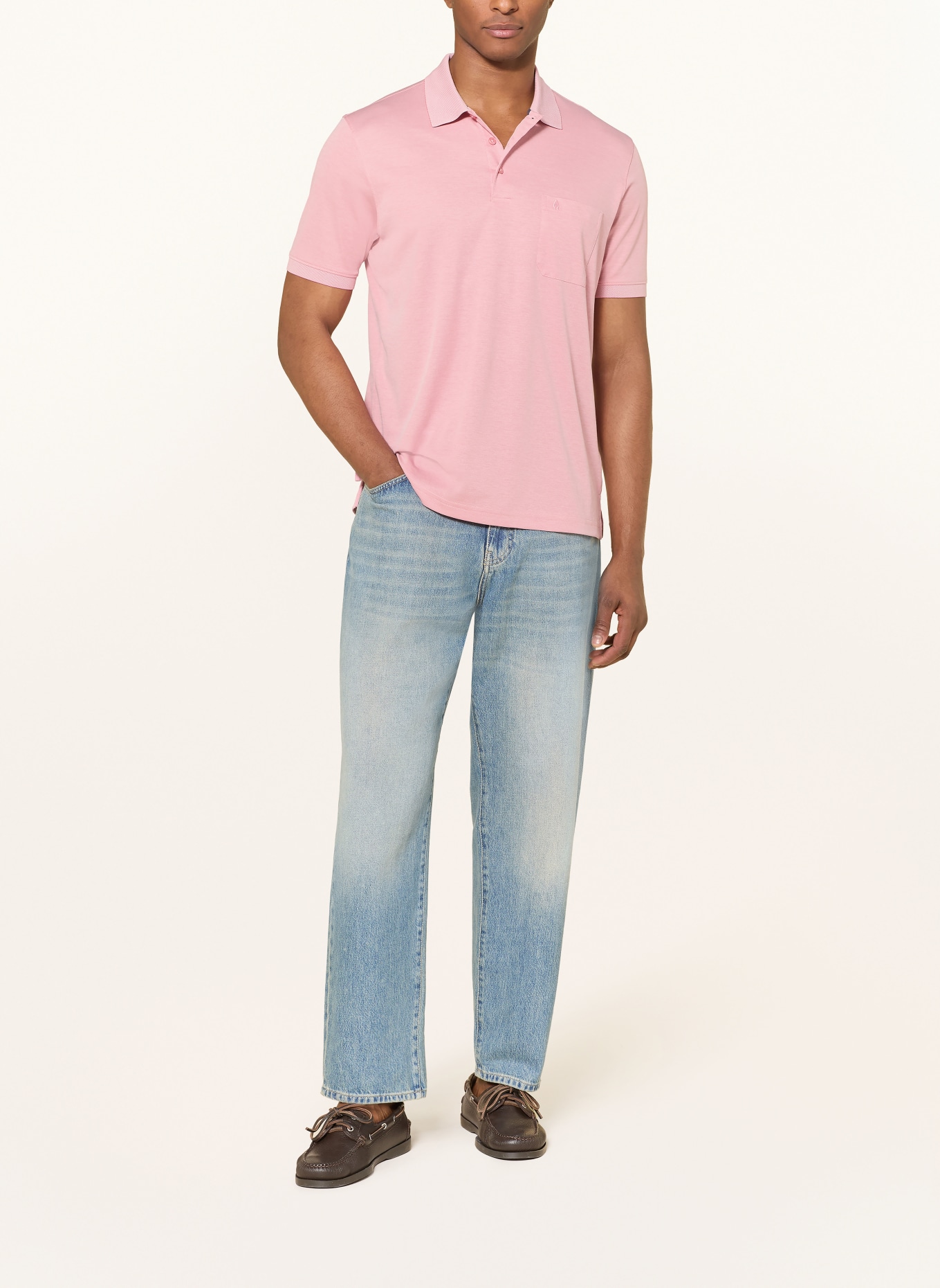 RAGMAN Piqué-Poloshirt: ROSA