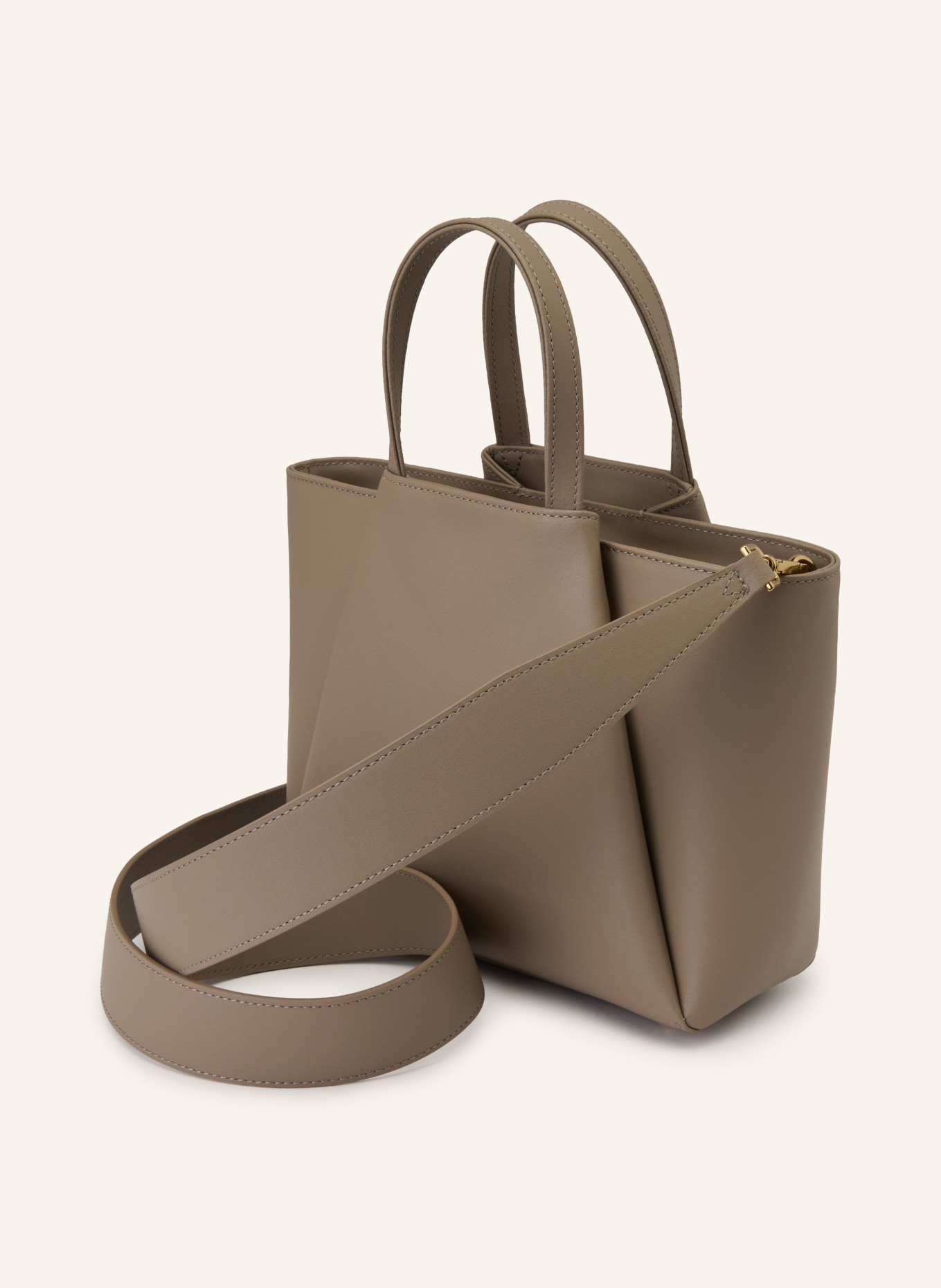 KAAI Handtasche PYRAMID MINI: TAUPE / GOLD