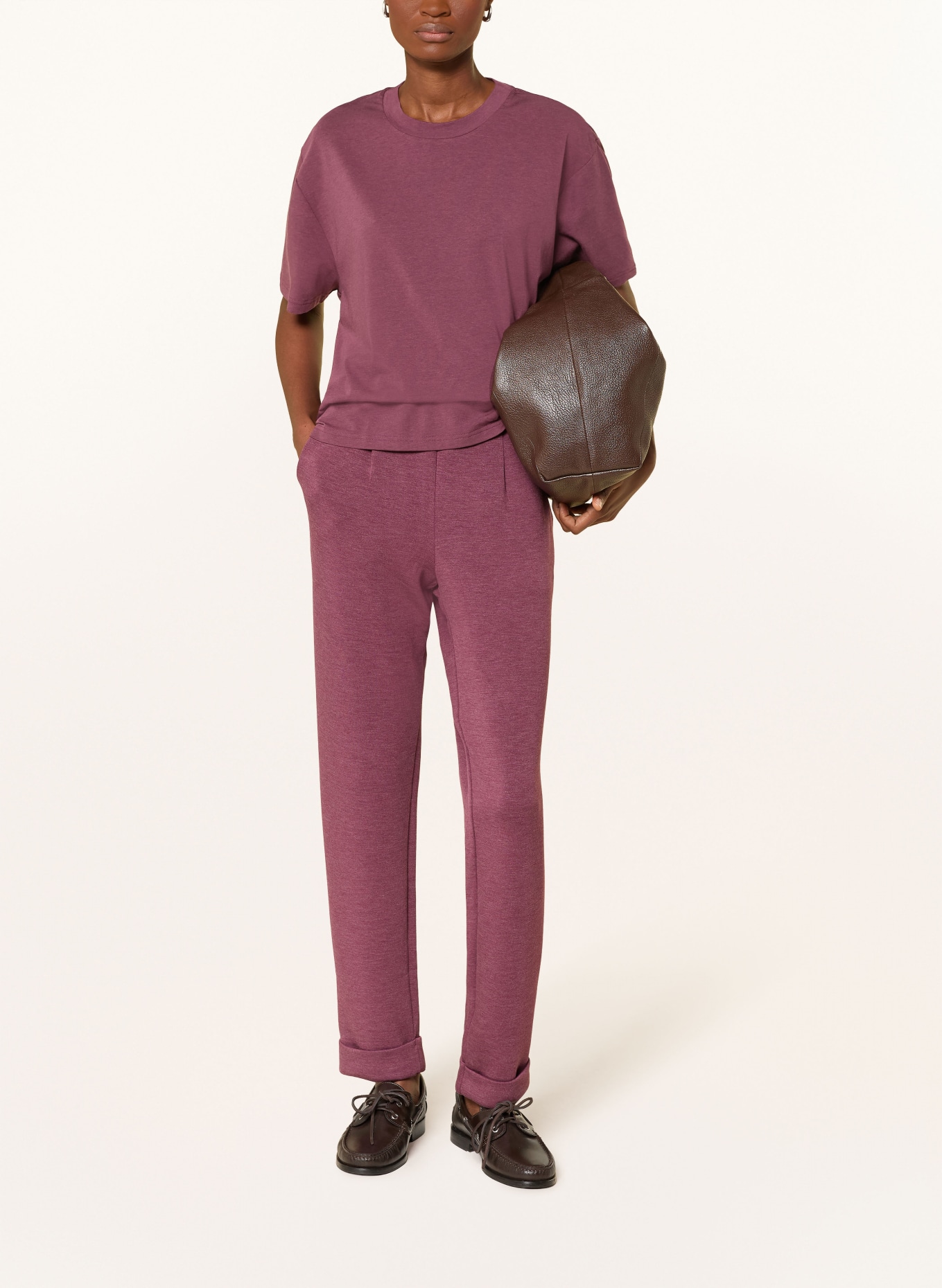VARLEY Sweatpants THE ROLLED CUFF PANTS: DARK RED
