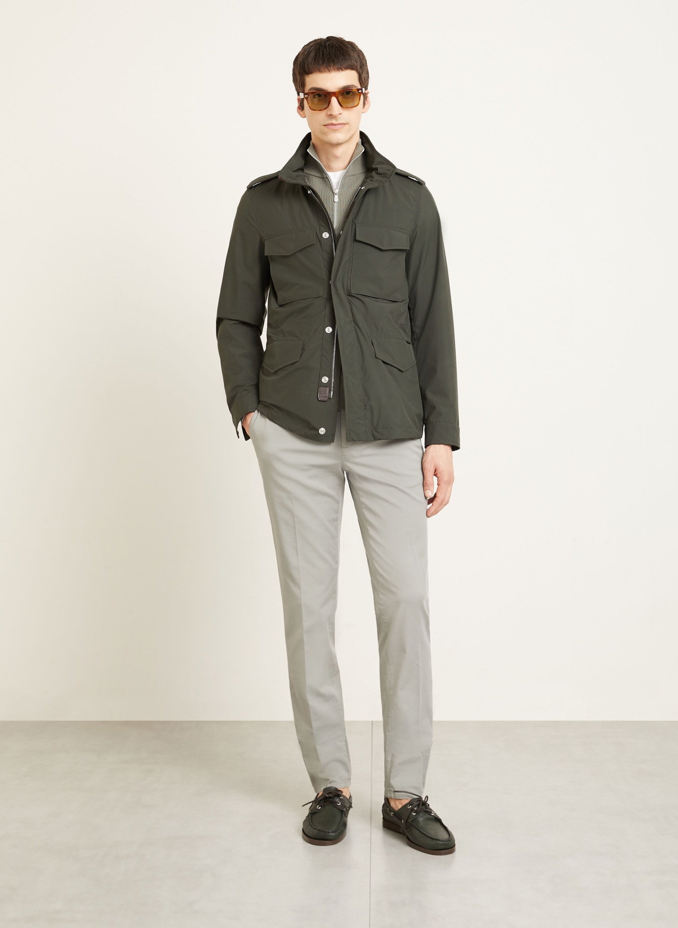 MOORER Fieldjacket DENVER-STP: DARK GREEN