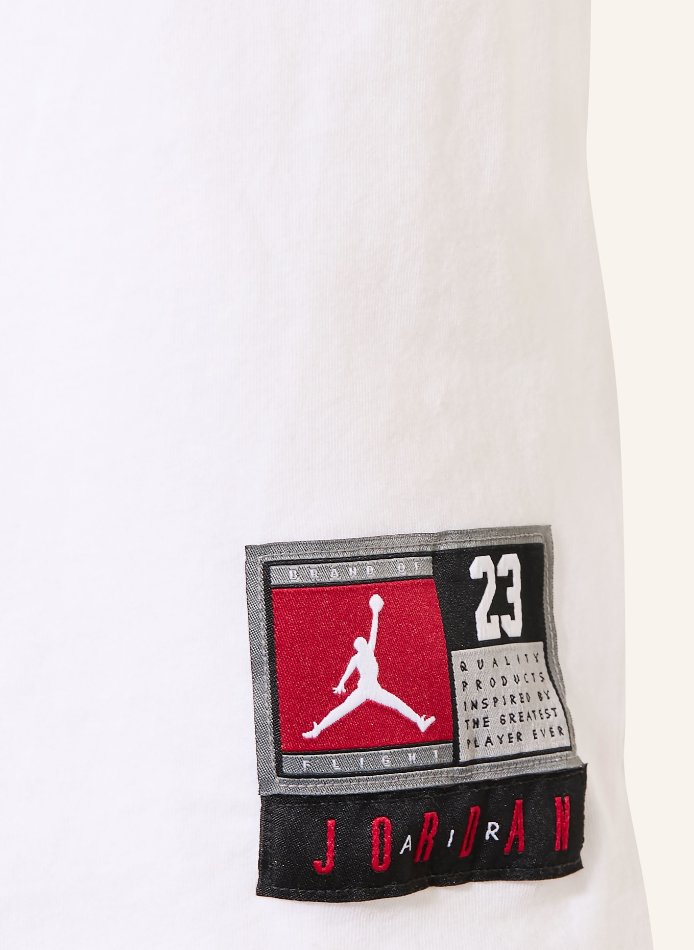 JORDAN T-shirt: BLANC / ROUGE FONCÉ