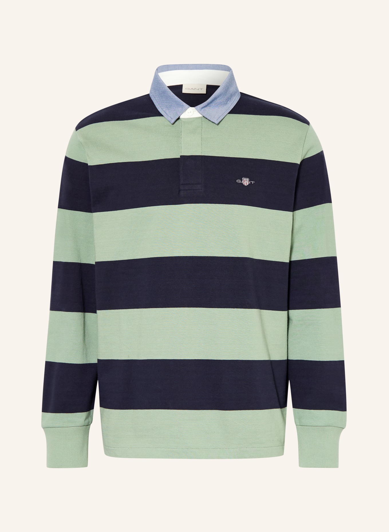 GANT maillot de rugby: BLEU FONCÉ / BLEU GRIS / MENTHE
