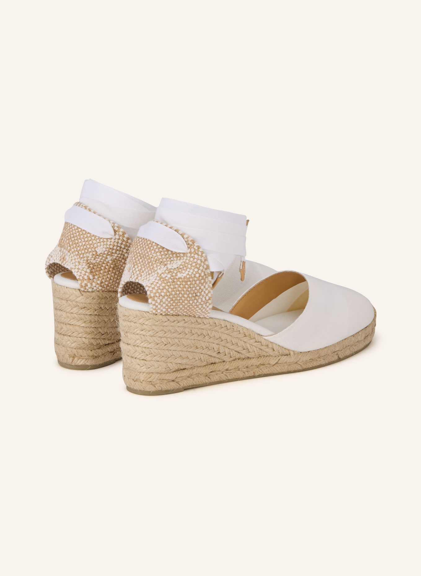 Castaner Wedges CARINA: WHITE / BEIGE