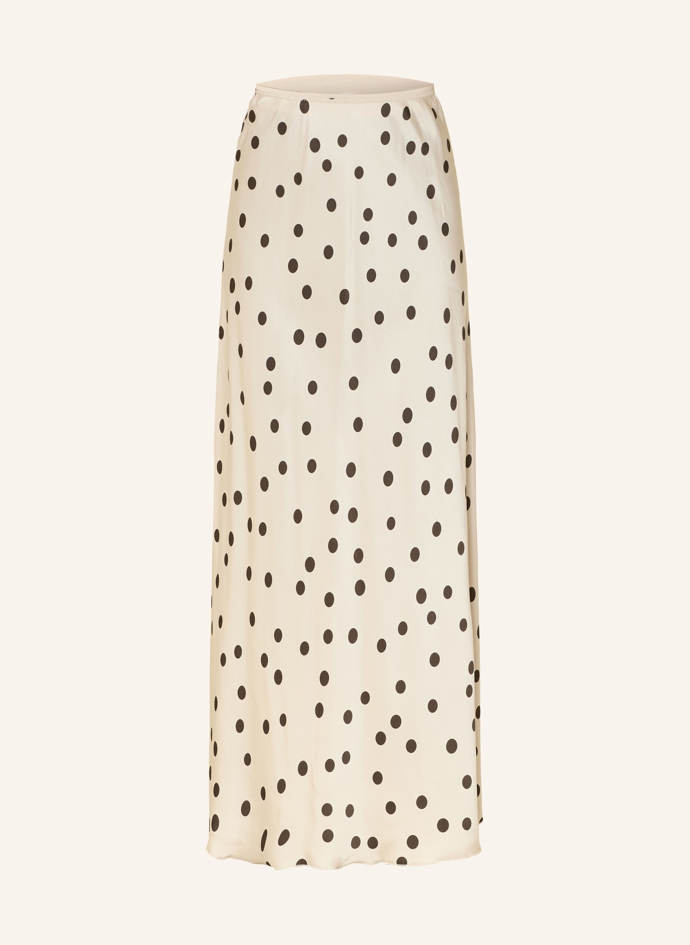 MSCH COPENHAGEN Satinrock MSCHCLARETTE: BEIGE / SCHWARZ