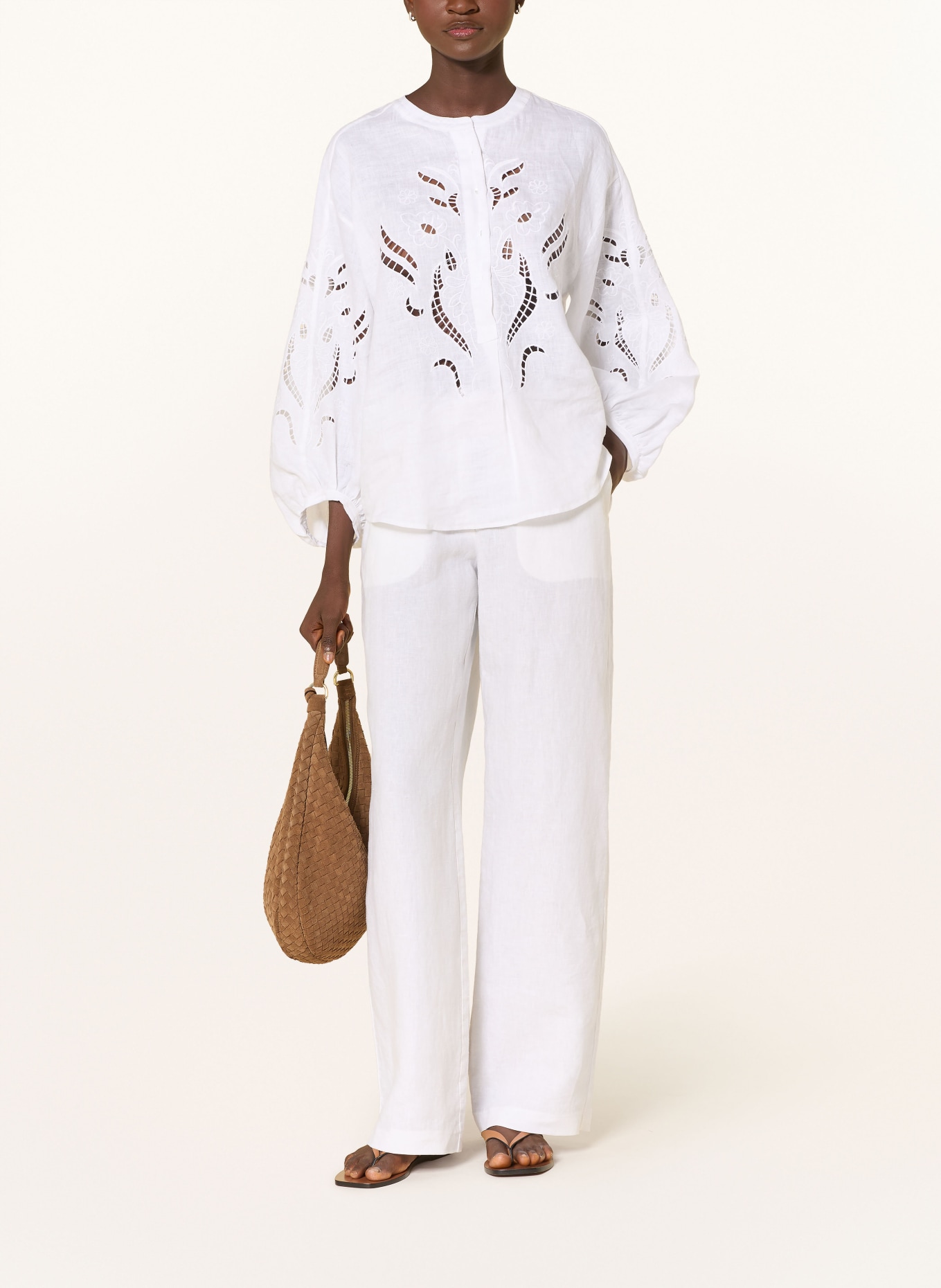 MAC Leinenhose CHIARA: WEISS