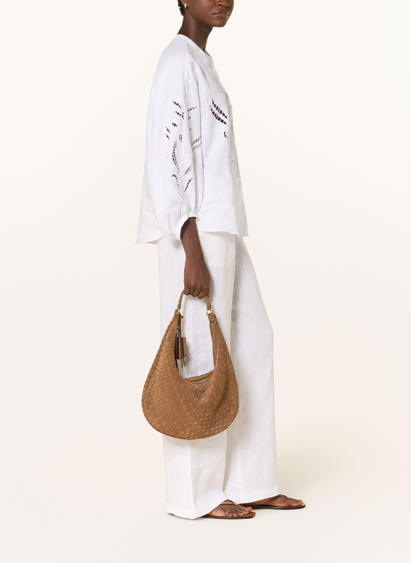 MAC Leinenhose CHIARA: WEISS