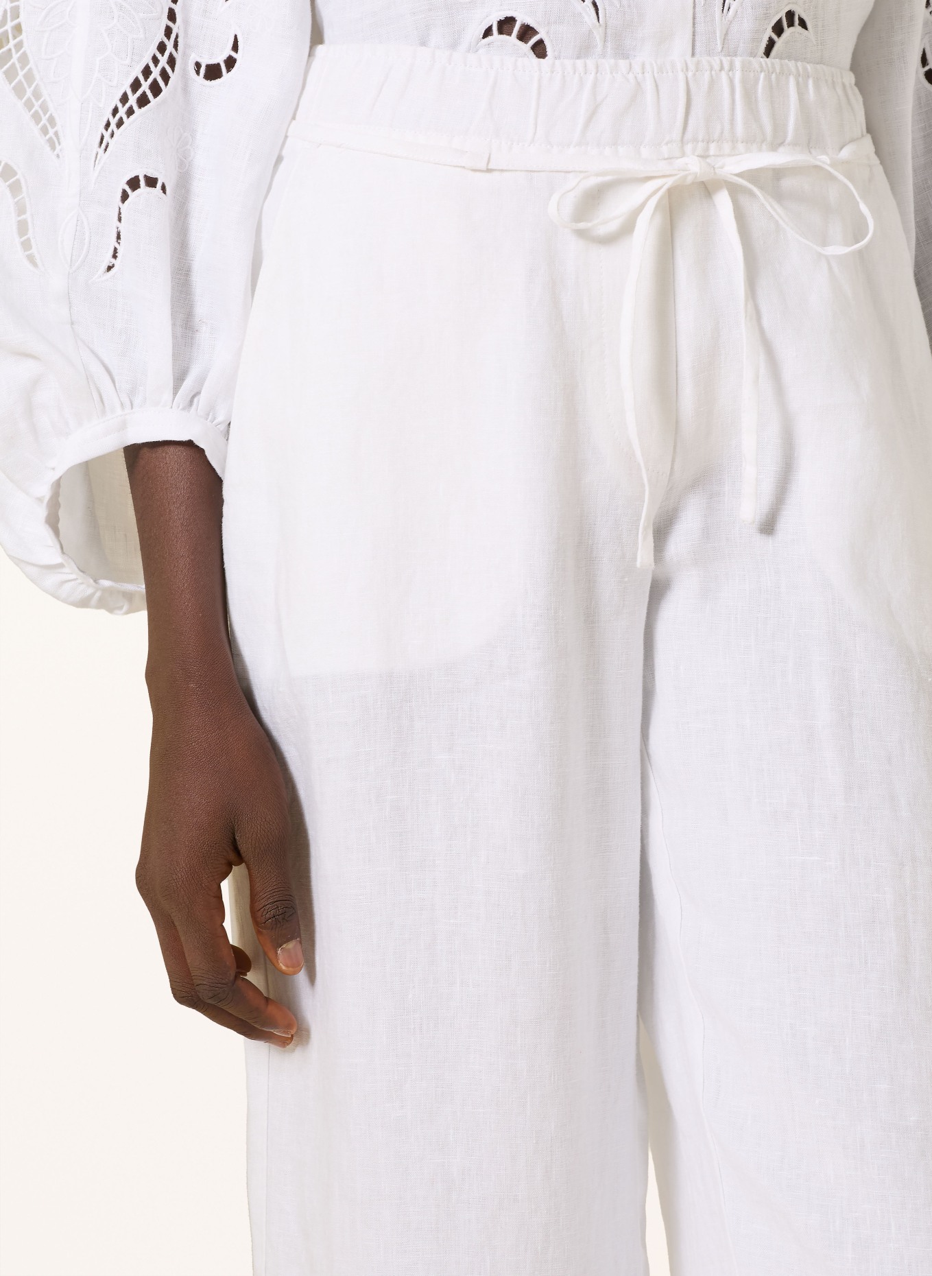 MAC Leinenhose CHIARA: WEISS