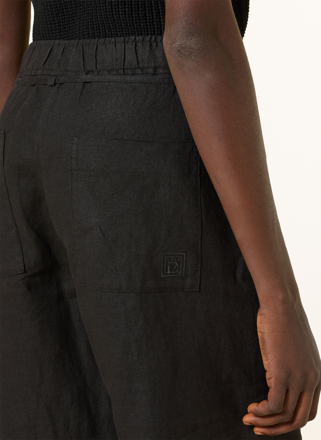 MAC Leinenhose CHIARA: SCHWARZ