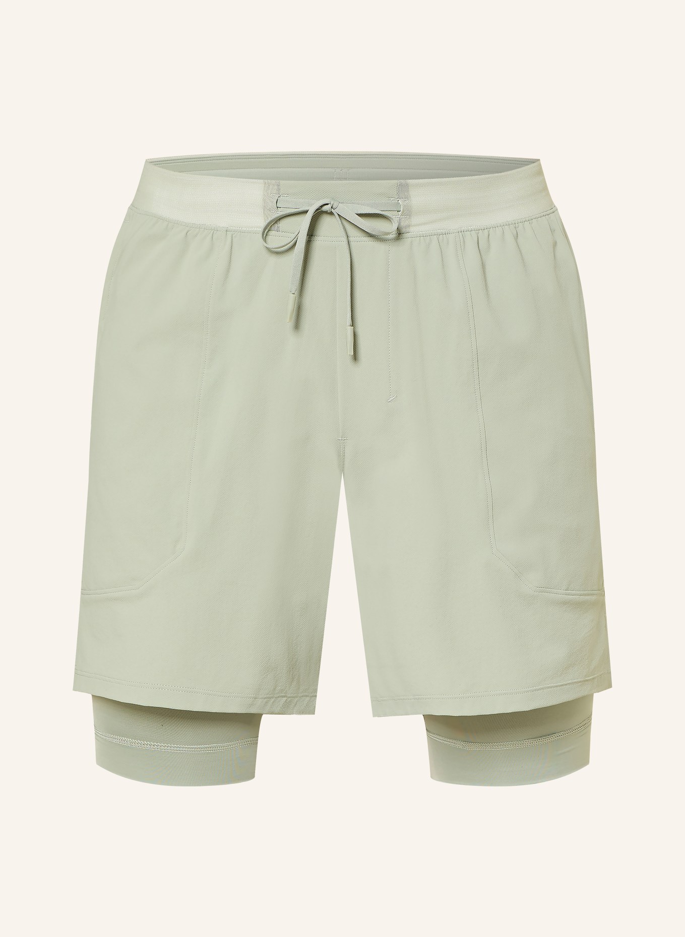 lululemon 2-in-1 training shorts LICENSE TO TRAIN 7IN: LIGHT GREEN