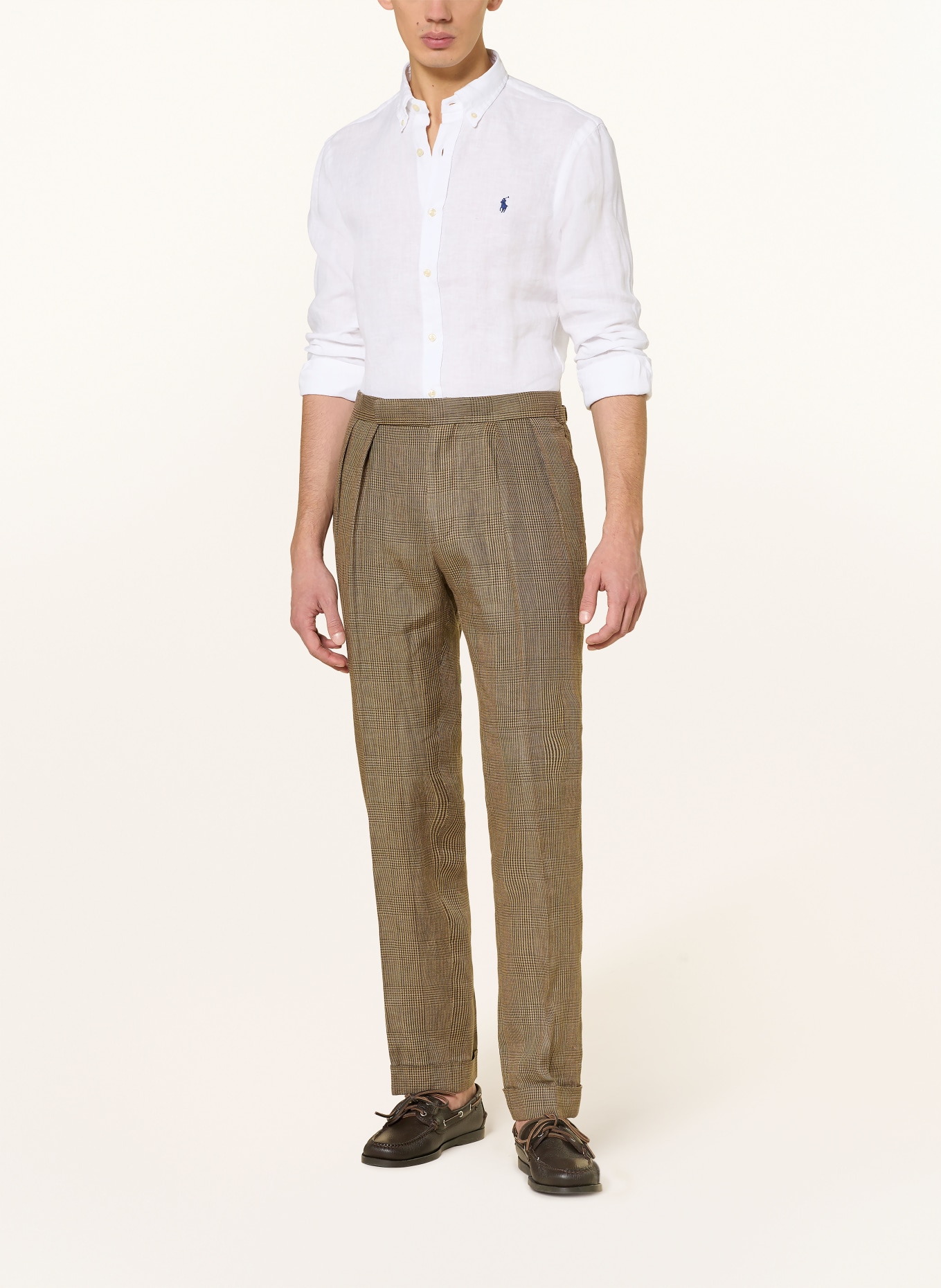 POLO RALPH LAUREN Leinenhemd Slim Fit: WEISS