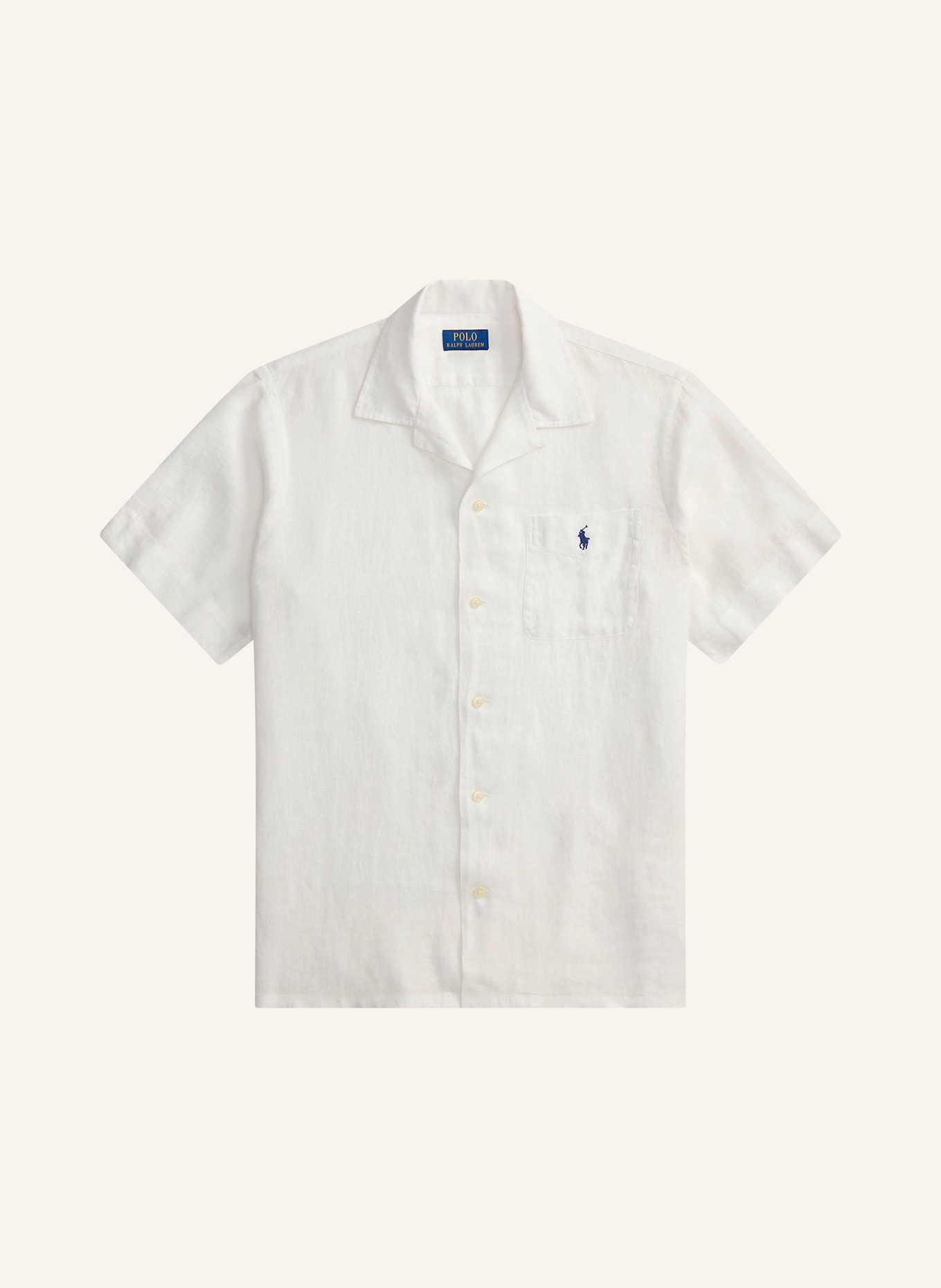 POLO RALPH LAUREN Lněná košile resort Classic Fit: BÍLÁ