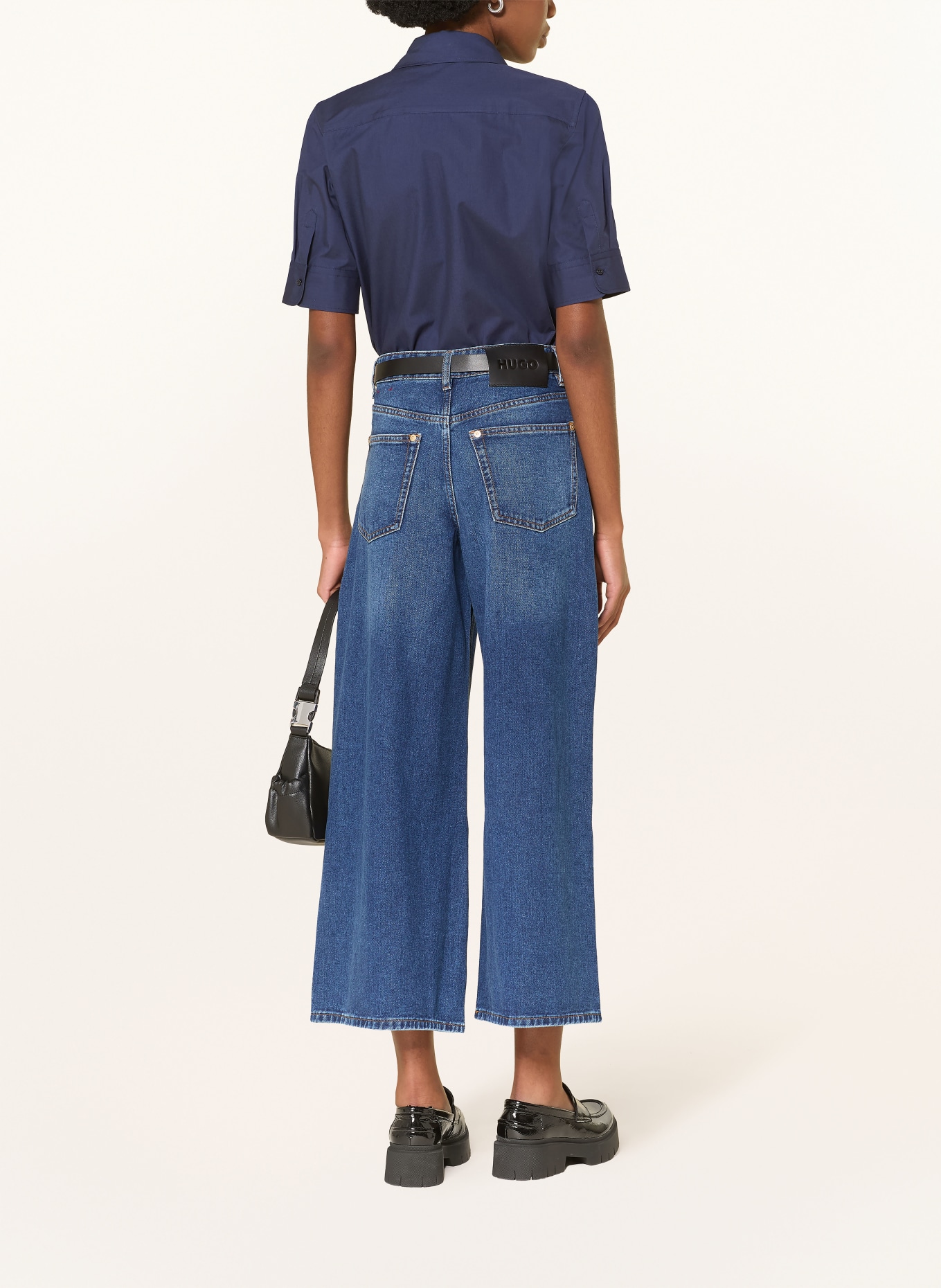 HUGO Hemdbluse THE SUMMER SHIRT: DUNKELBLAU