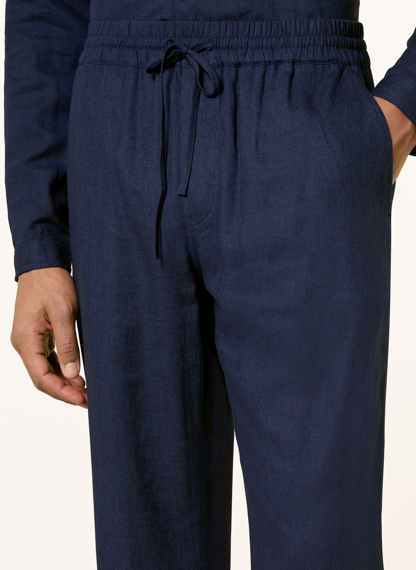 ARMEDANGELS Hose LUKAA mit Leinen: DUNKELBLAU