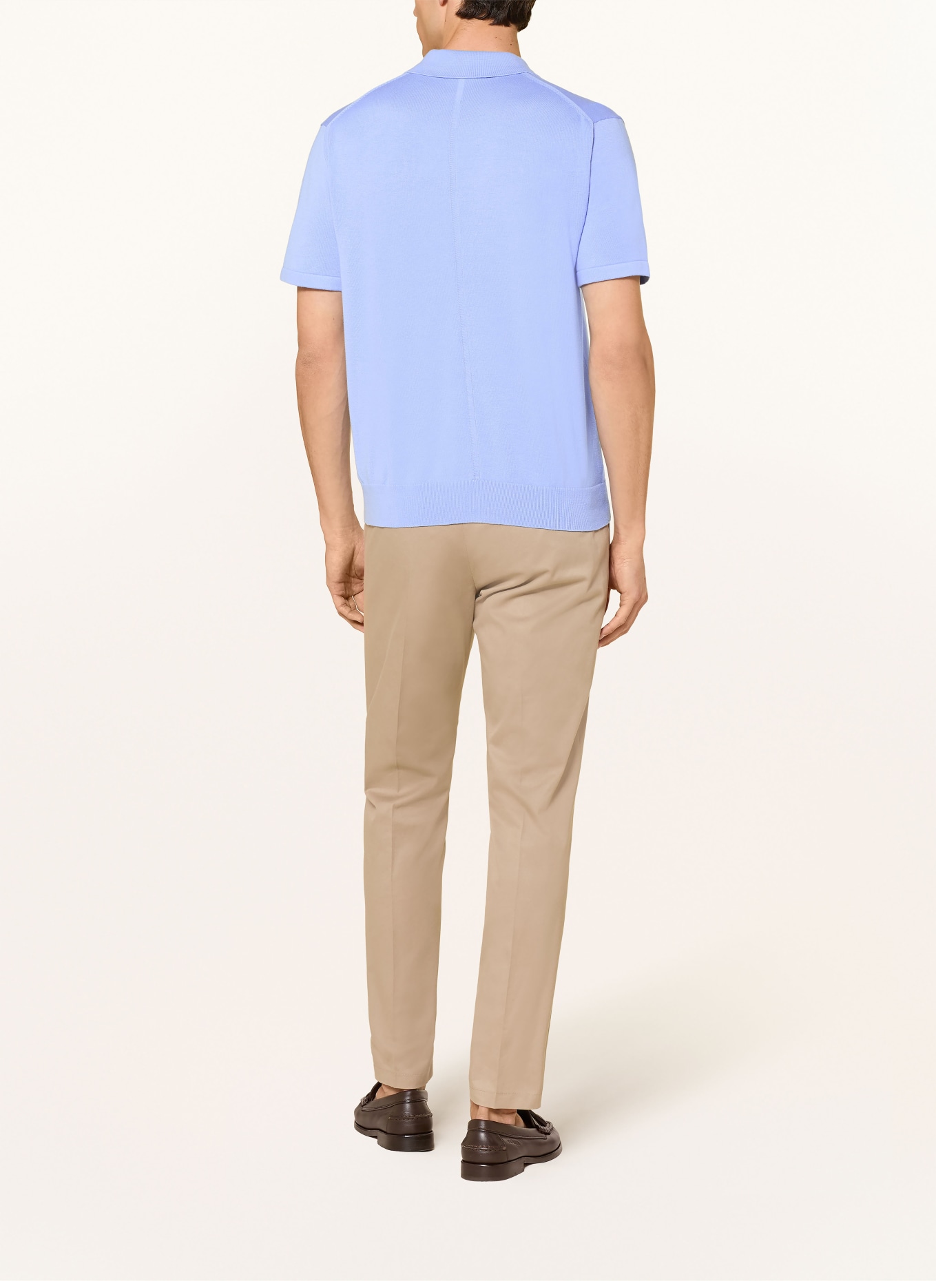 Calvin Klein Gebreid poloshirt: LICHTBLAUW