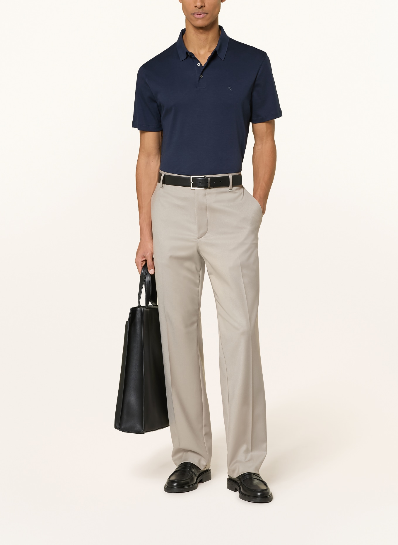 Calvin Klein Jersey-Poloshirt Classic Fit: DUNKELBLAU
