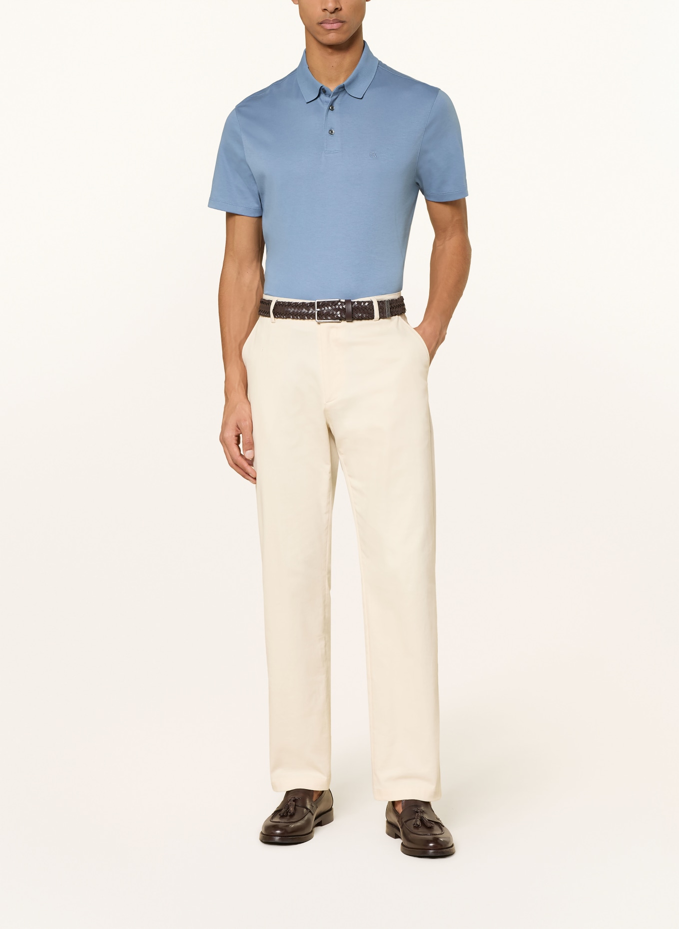 Calvin Klein Koszulka polo z dżerseju classic fit: JASNONIEBIESKI