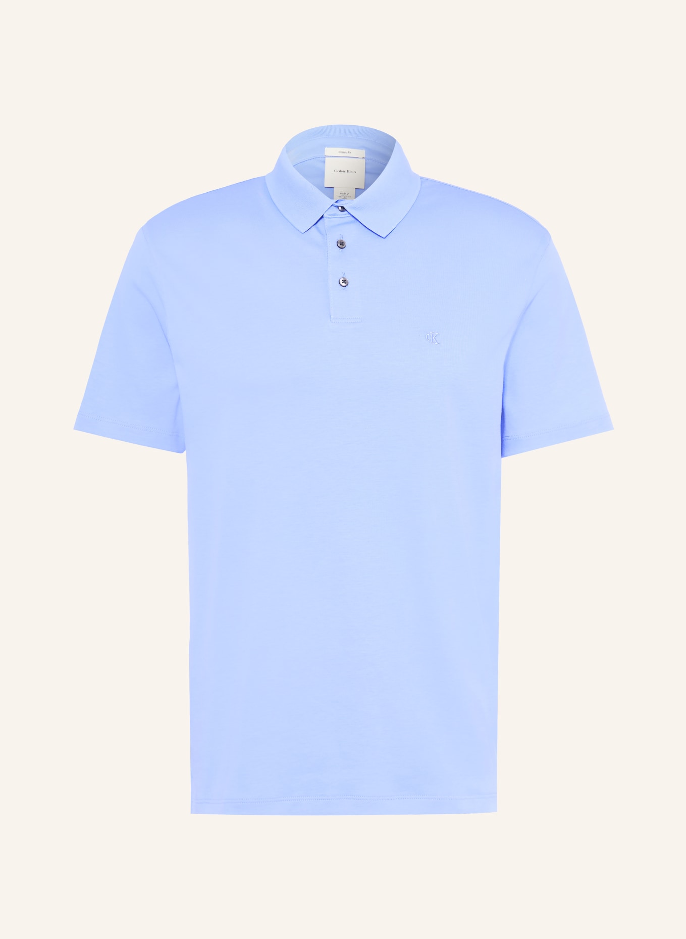 Calvin Klein Jersey-Poloshirt Classic Fit: HELLBLAU