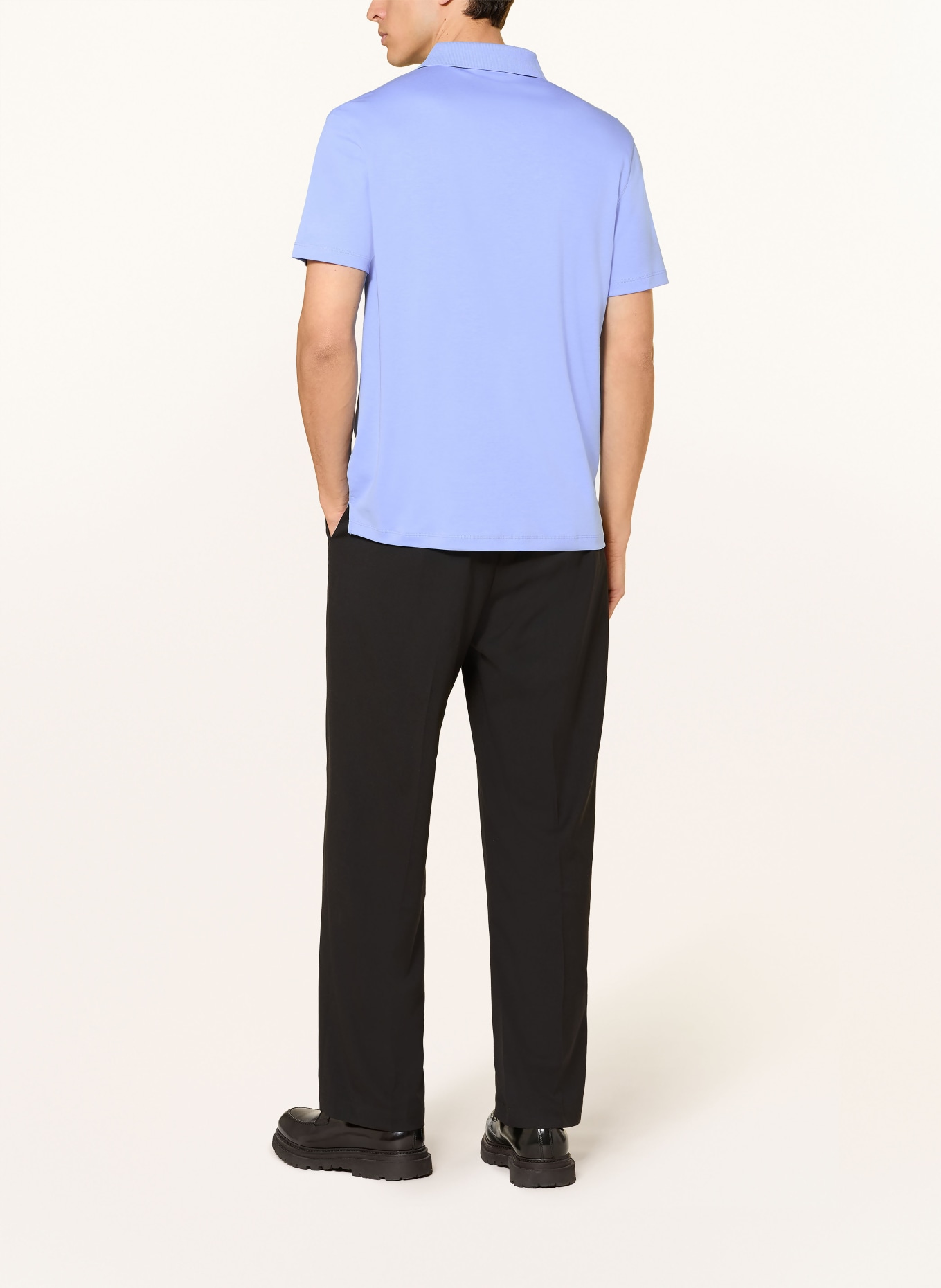 Calvin Klein Jersey-Poloshirt Classic Fit: HELLBLAU