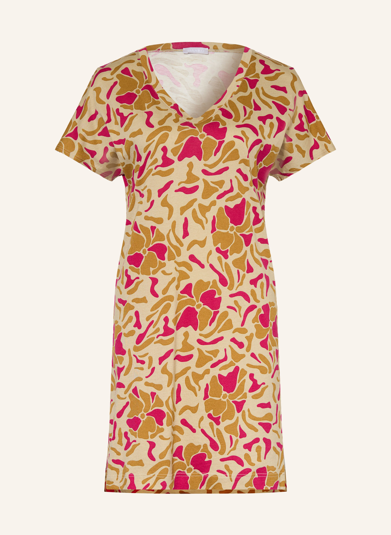 HANRO Nachthemd SLEEP & LOUNGE: BEIGE / COGNAC / PINK