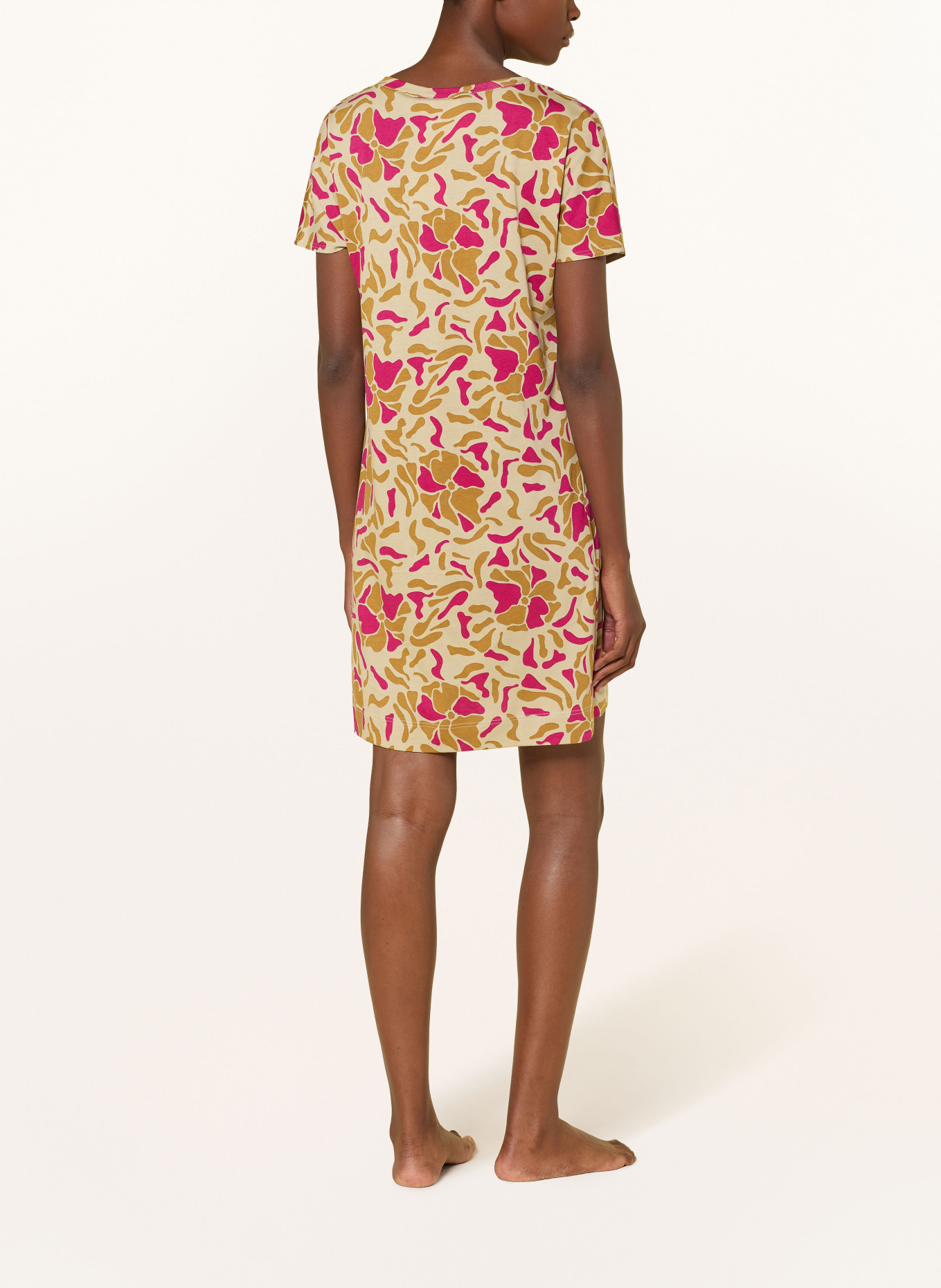 HANRO Nachthemd SLEEP & LOUNGE: BEIGE / COGNAC / PINK