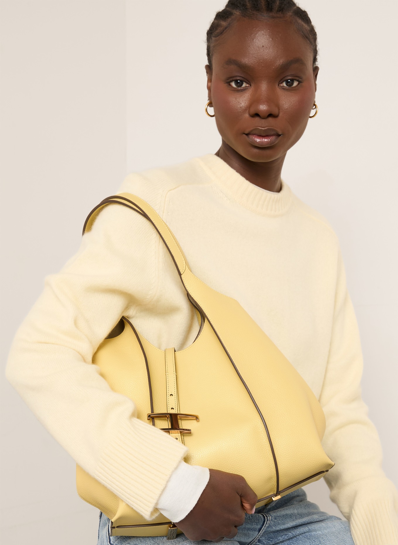 TOD'S Beuteltasche mit Pouch: DUNKELGELB / GOLD