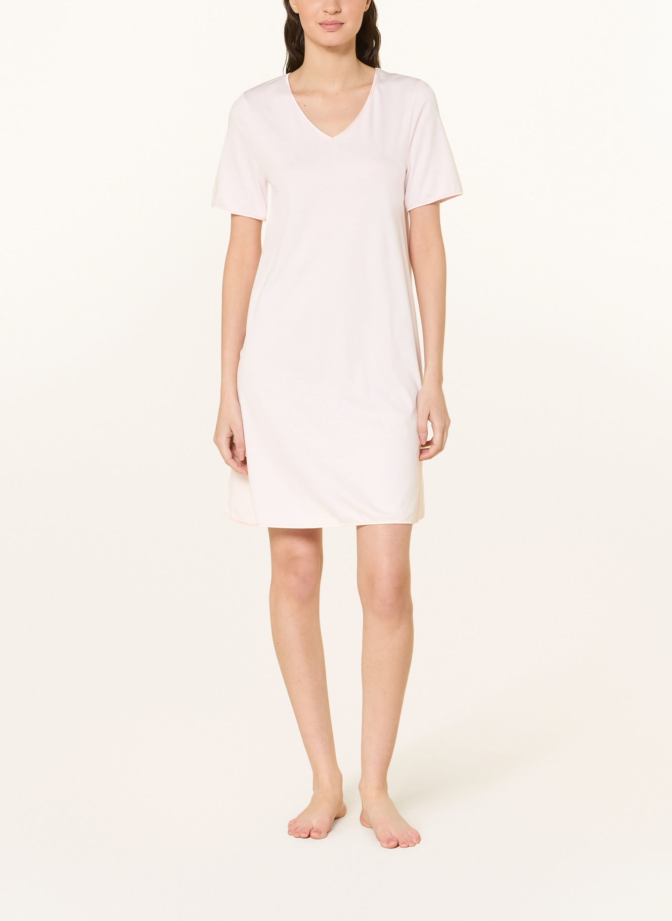 HANRO Noční košile COTTON SILK: SVĚTLE RŮŽOVÁ