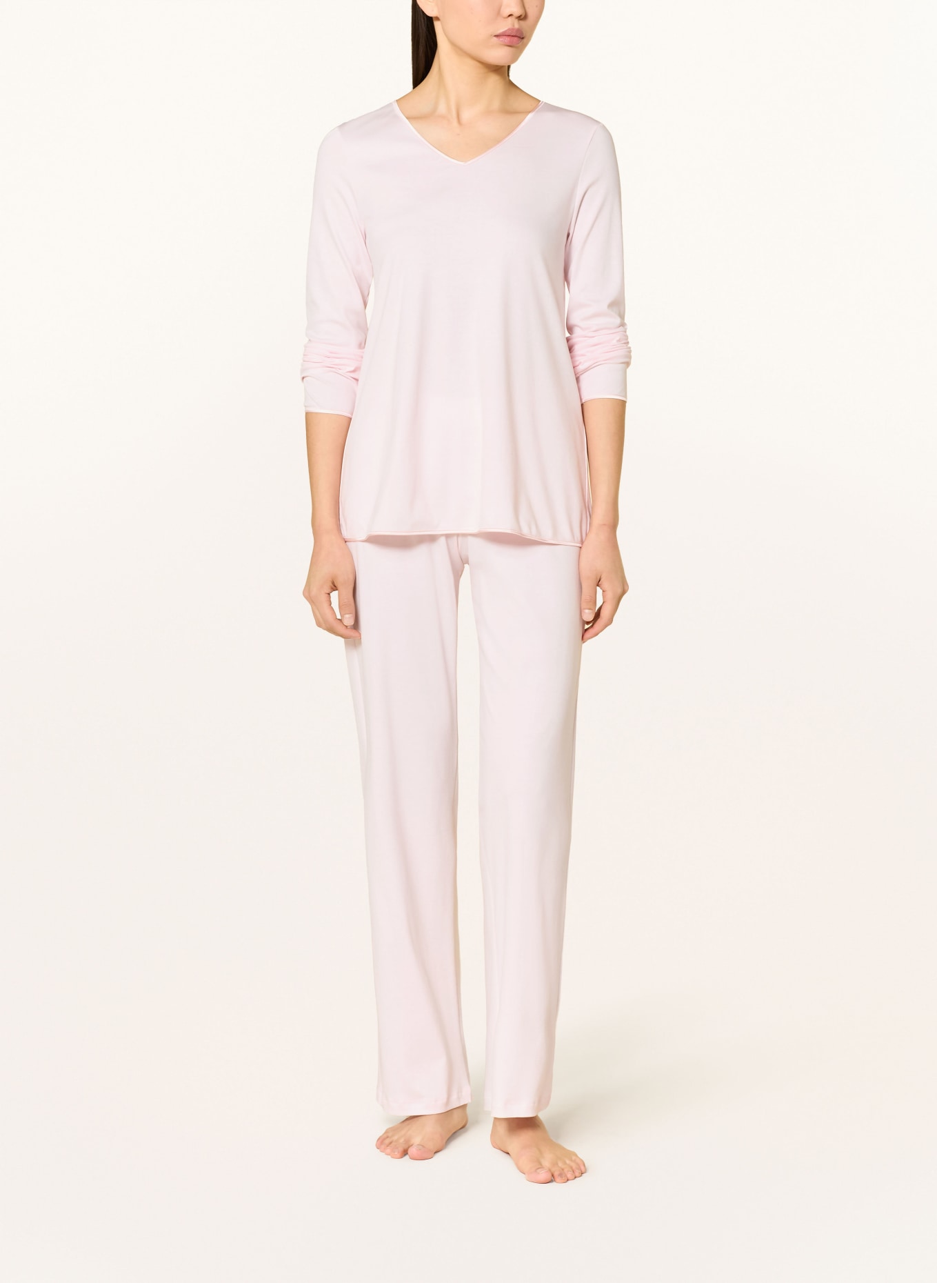 HANRO Pyžamo COTTON SILK: SVĚTLE RŮŽOVÁ