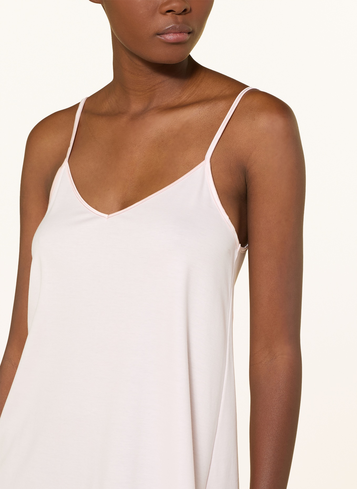 HANRO Négligé COTTON SILK: ROSE CLAIR