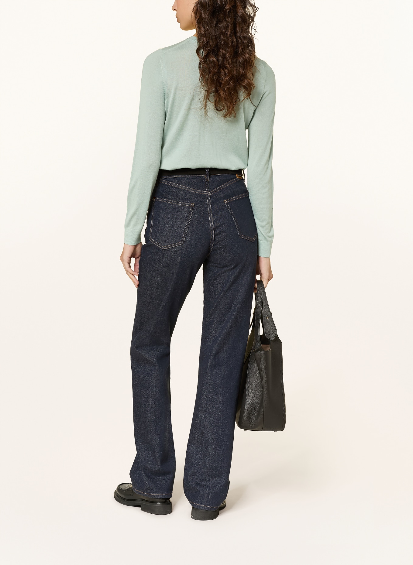 BOSS Sweter FERPINA: TURKUSOWY