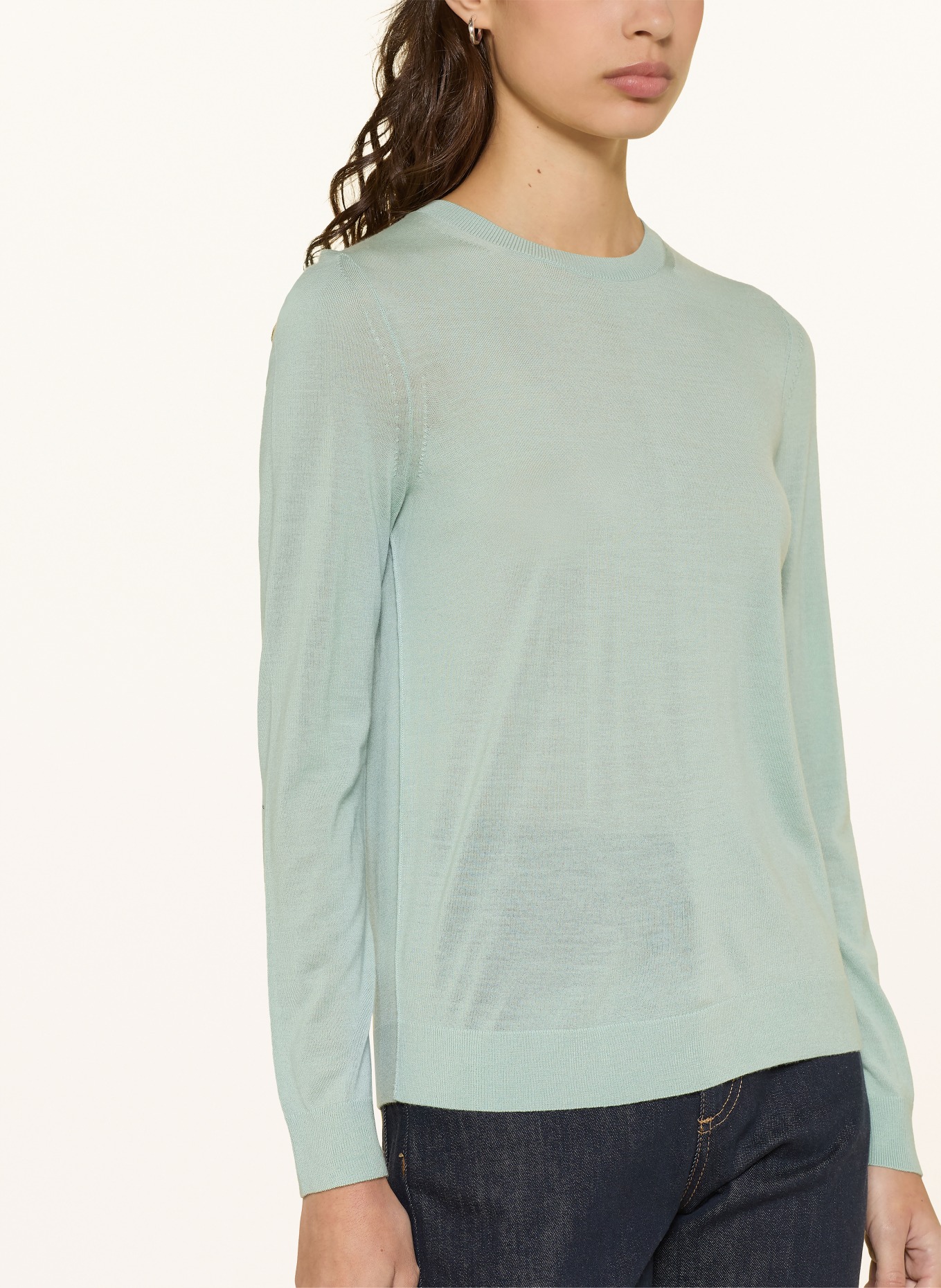 BOSS Sweter FERPINA: TURKUSOWY